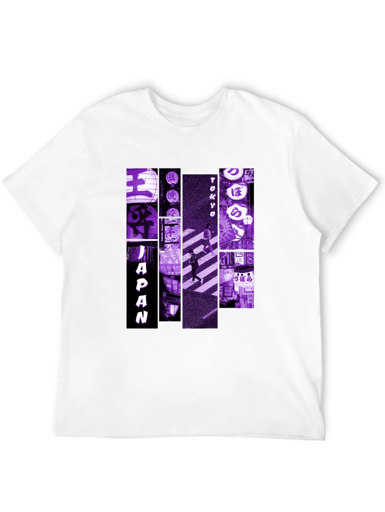 Japan Tokyo Nights Graphic Tee - Black