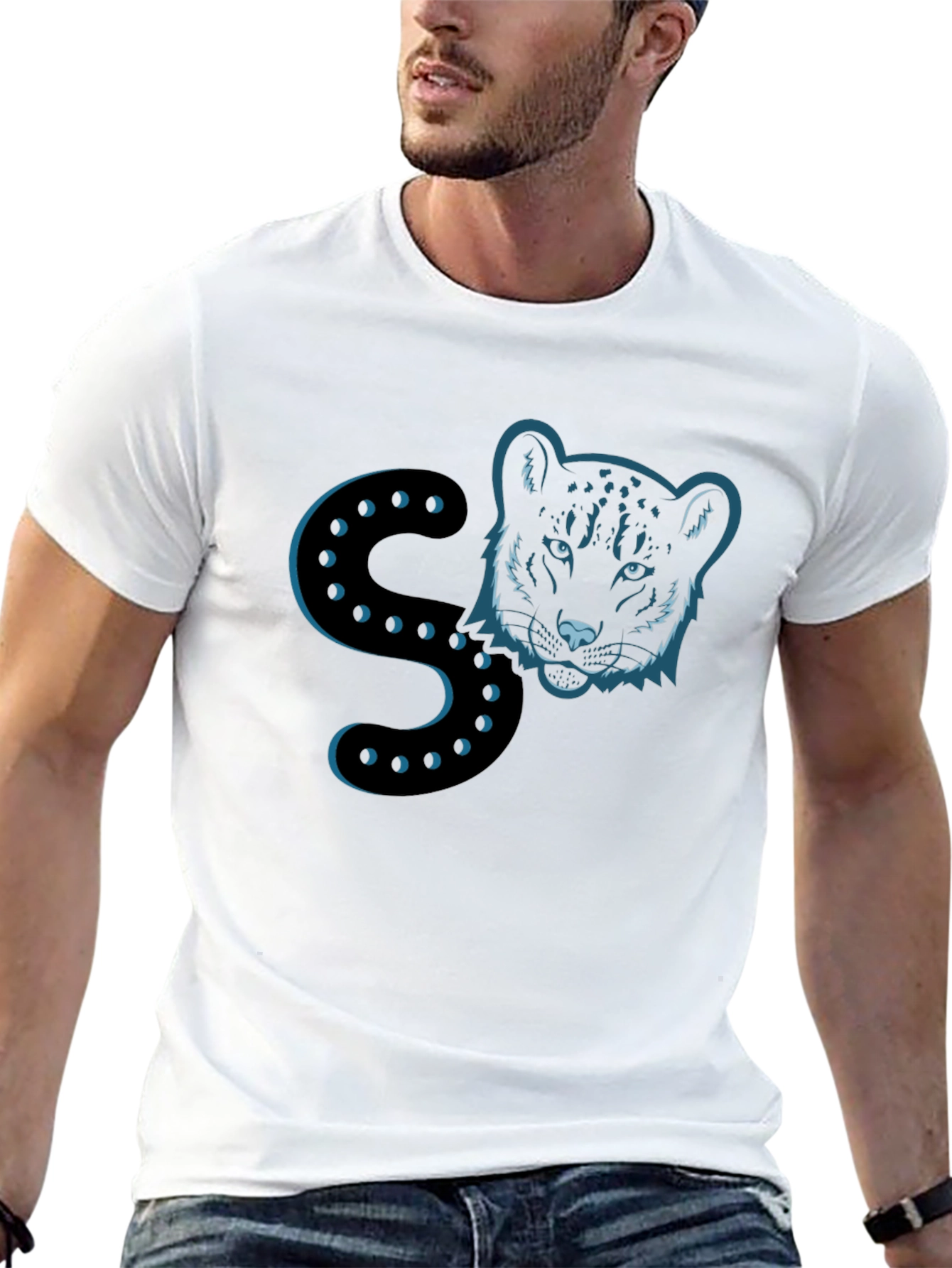 Black Panther Initial S Mens T-Shirt