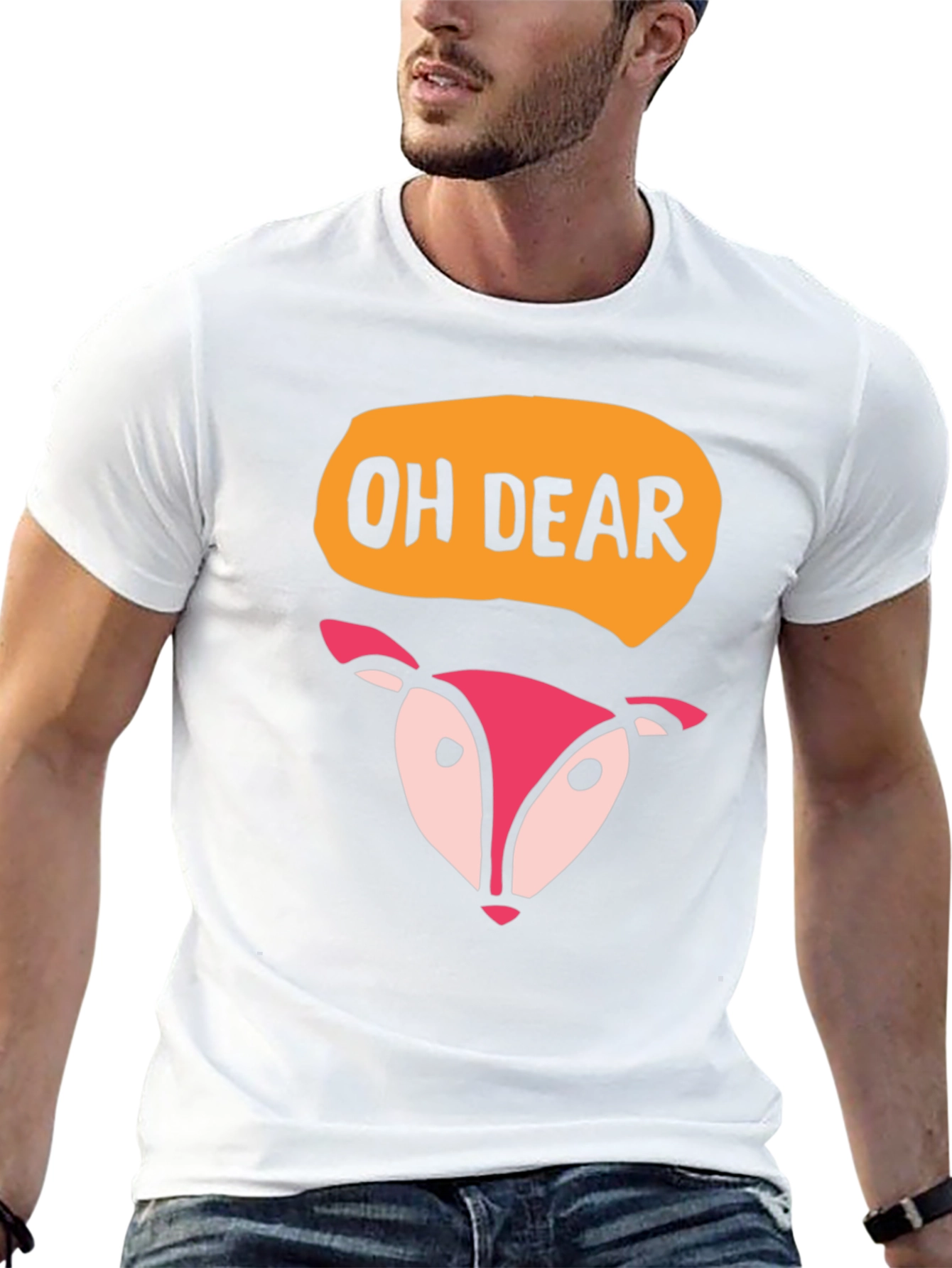 Oh Dear Deer Graphic T-Shirt - Black