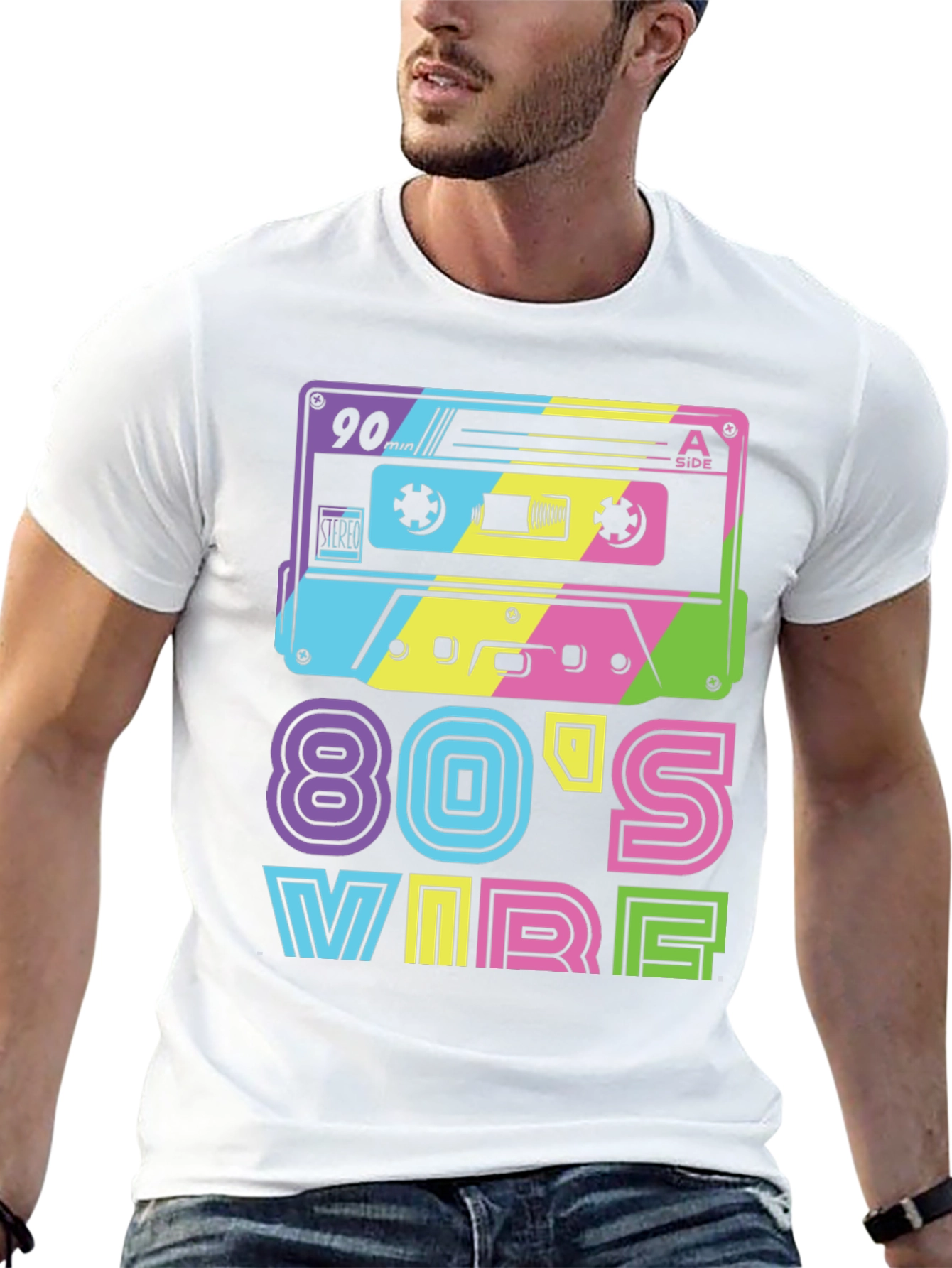 Retro 80s Vibes T-Shirt - Cassette Design