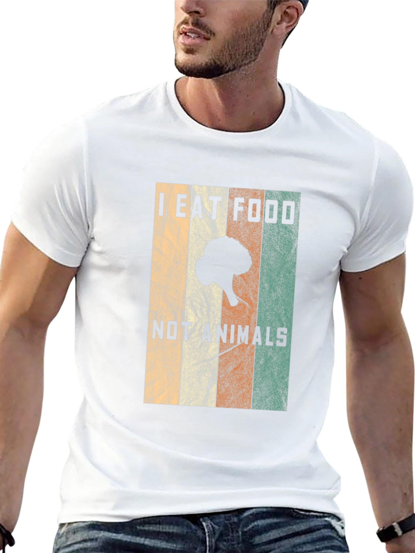 Vegan Broccoli T-Shirt - I Eat Food Not Animals