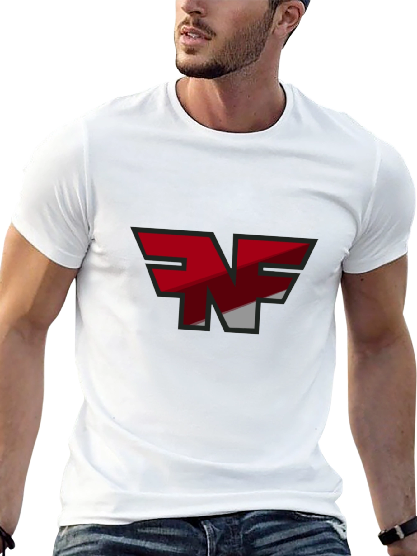 Black T-Shirt with Graphic Logo