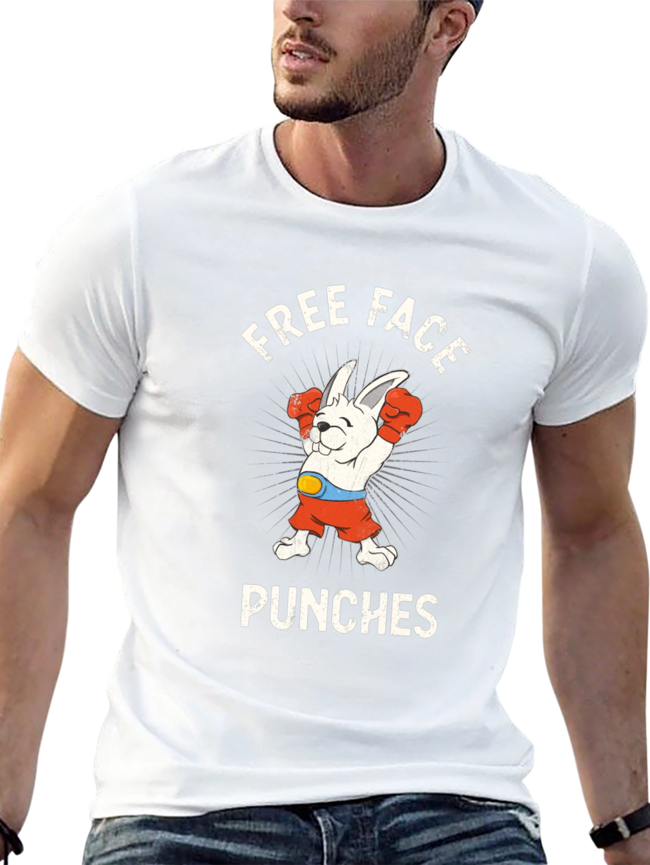 Free Face Punches Bunny Boxing T-Shirt