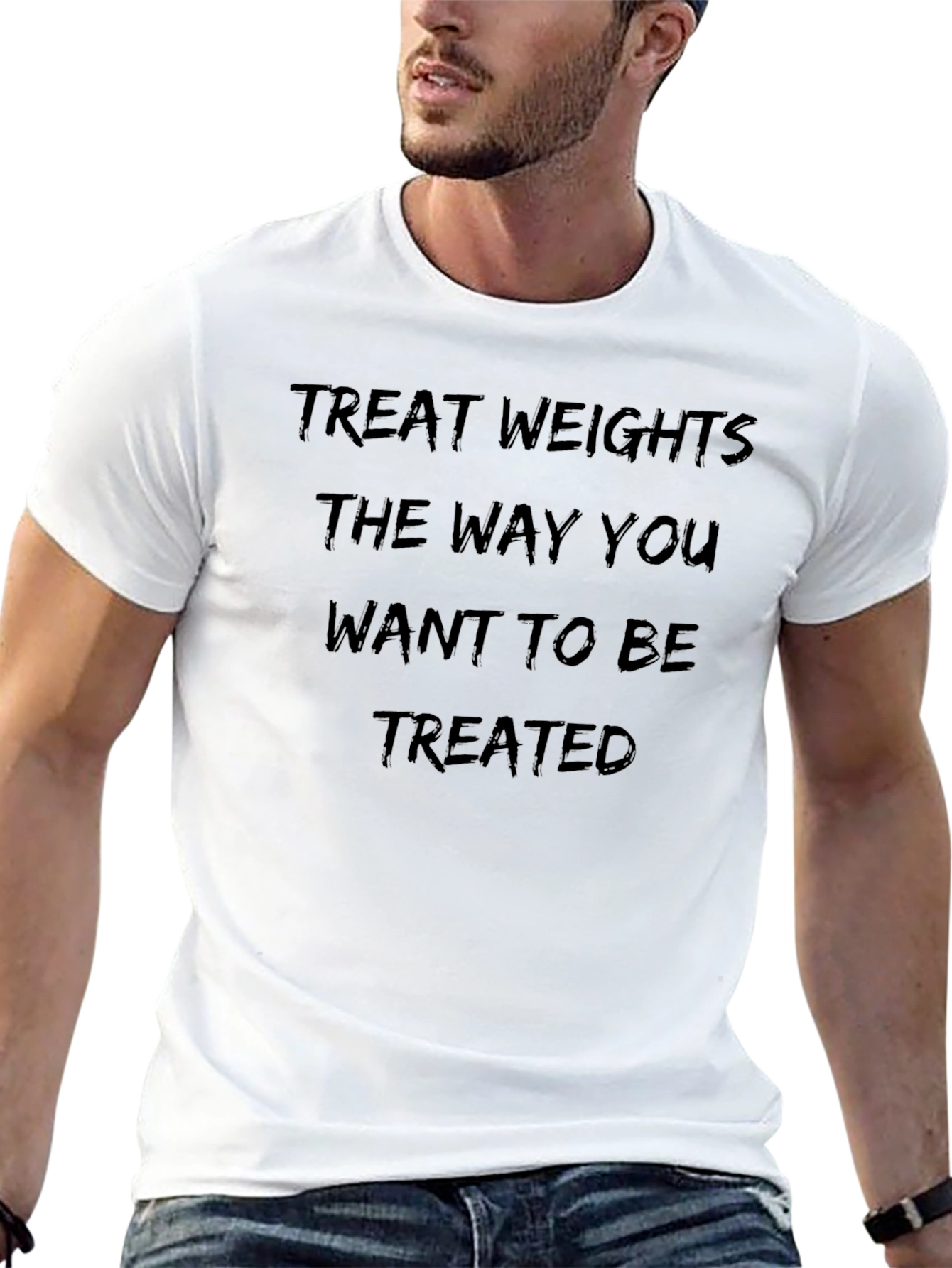 Treat Weights T-Shirt: Fitness Motivation Tee