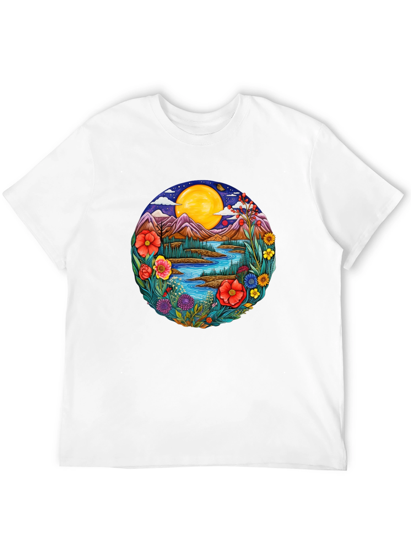 Floral Landscape Graphic Tee