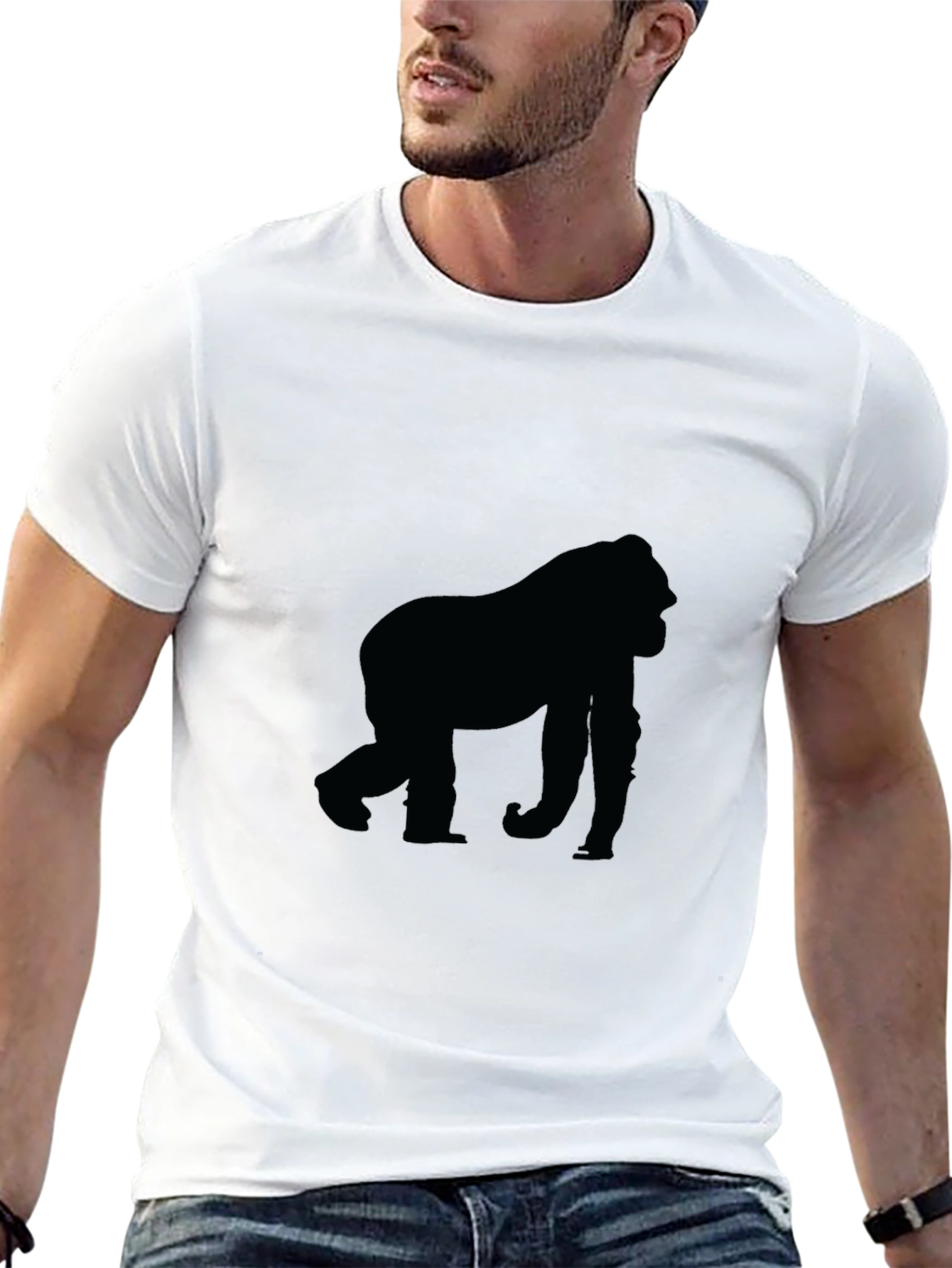 Black Gorilla Silhouette T-Shirt