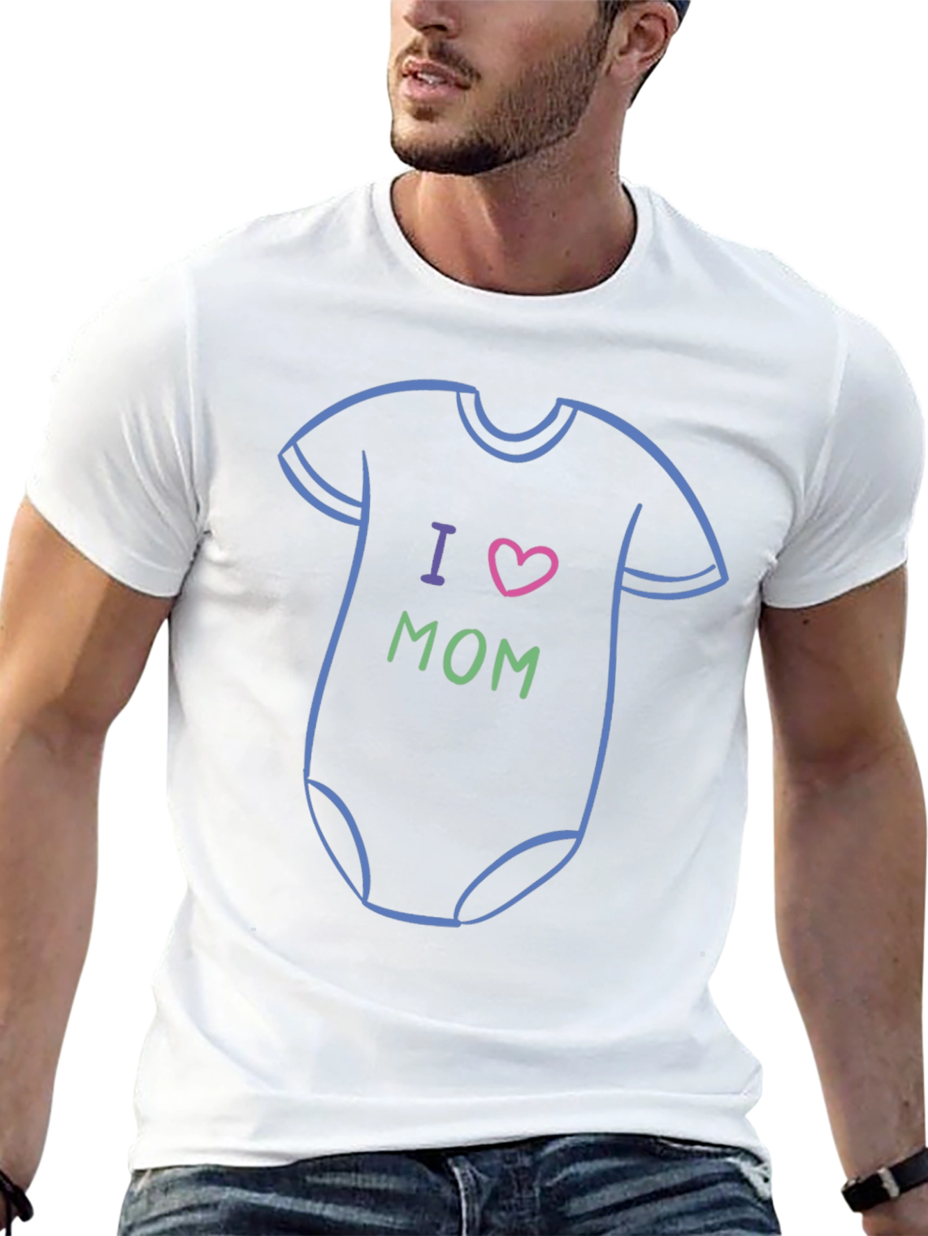 I Heart Mom Baby Onesie T-Shirt - Black