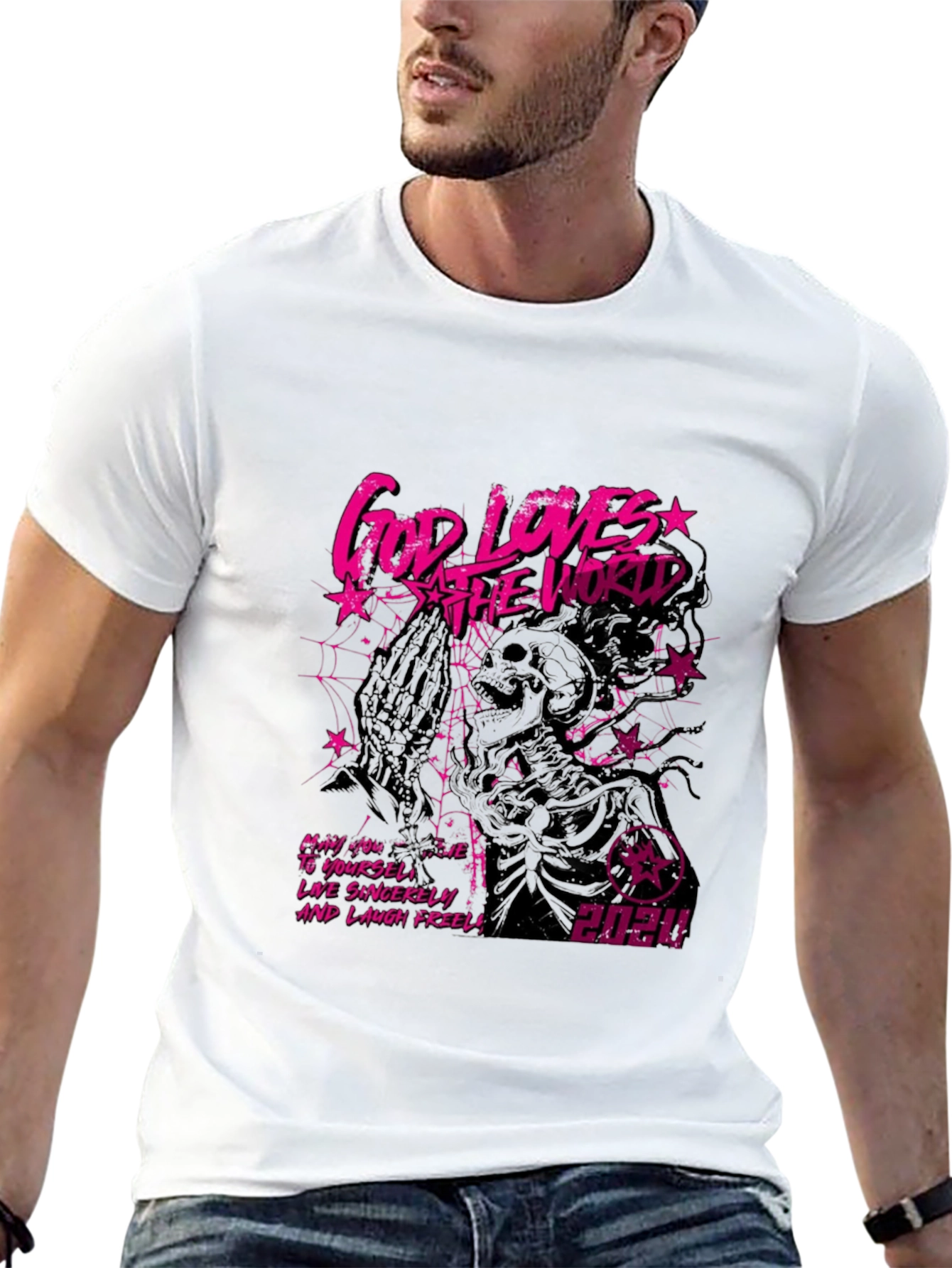 God Loves The World Graphic Tee - Black