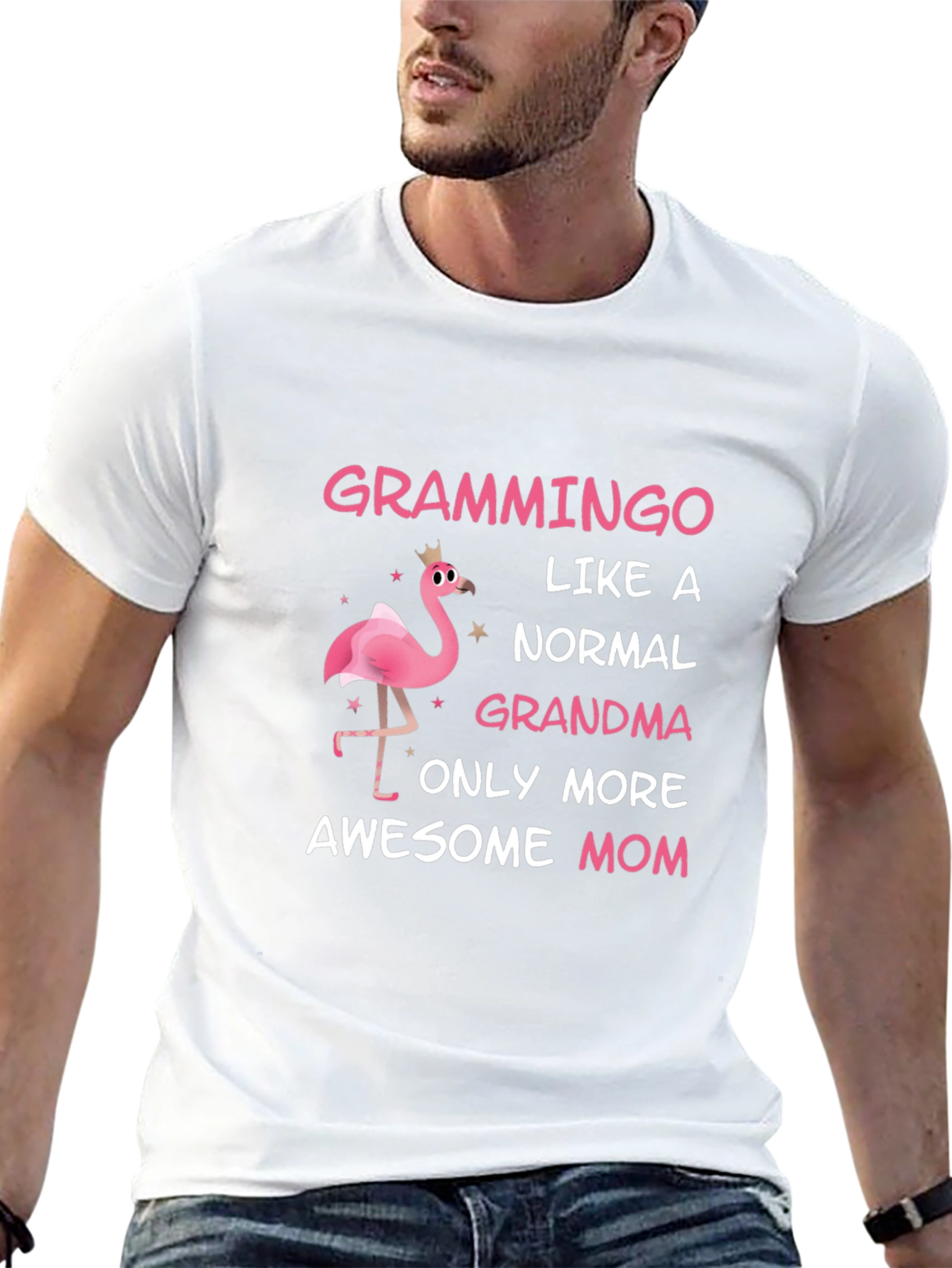Grammingo T-Shirt - Awesome Grandma Flamingo Tee