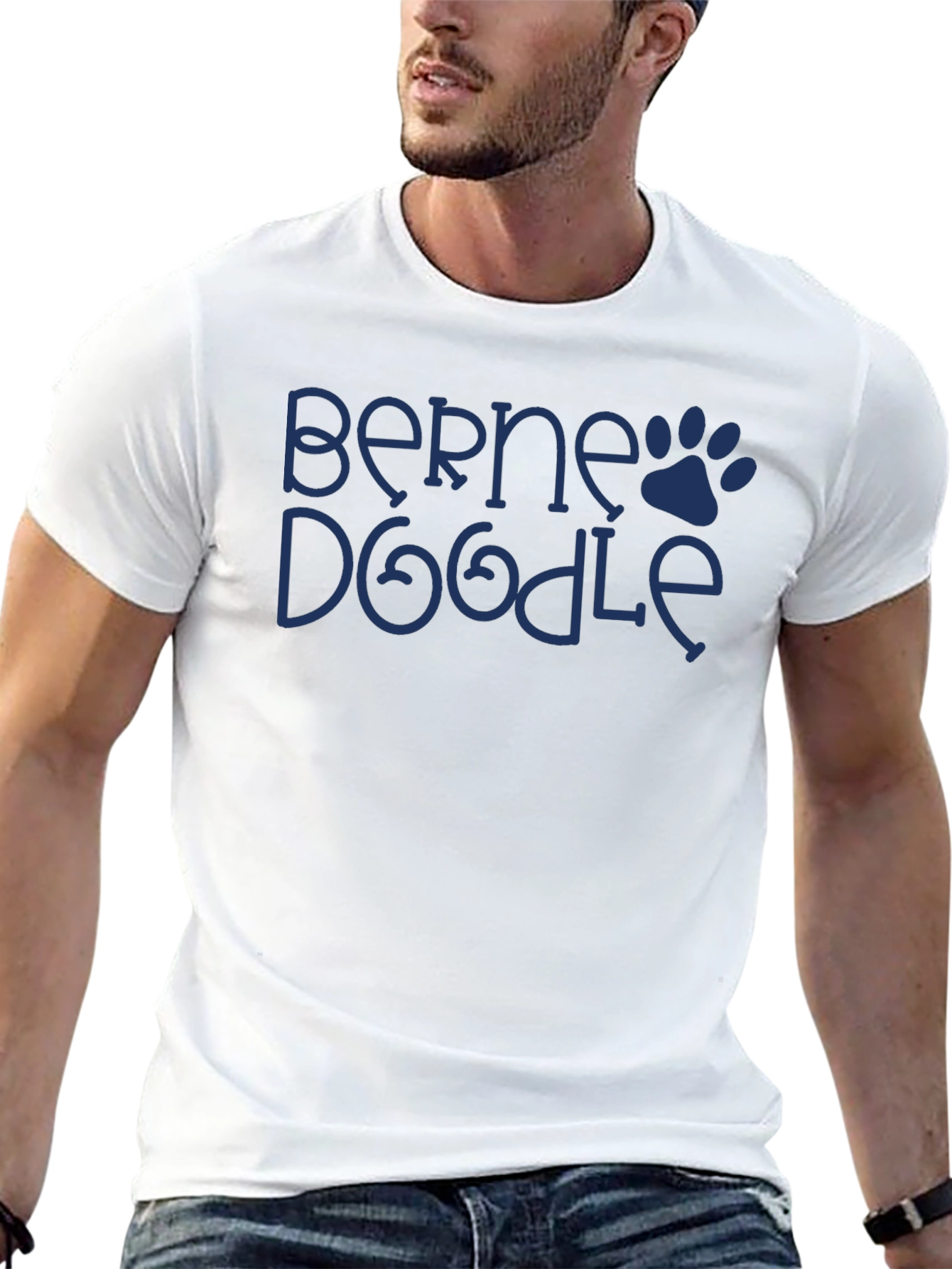 Berne Doodle Dog Paw T-Shirt