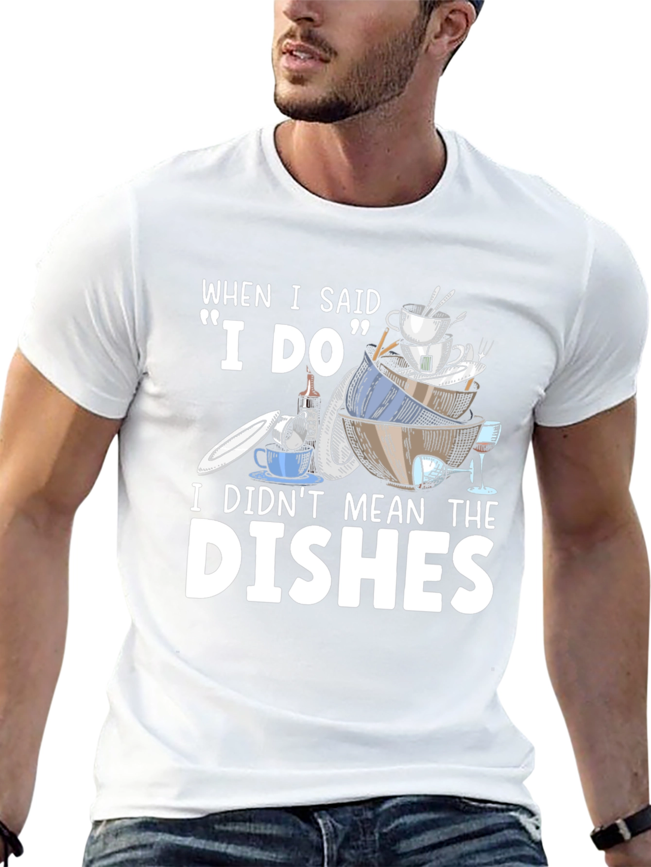 Funny I Do Dishes Graphic T-Shirt