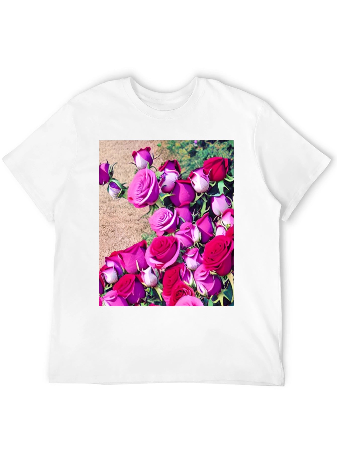 Floral Print T-Shirt: Roses Graphic Tee