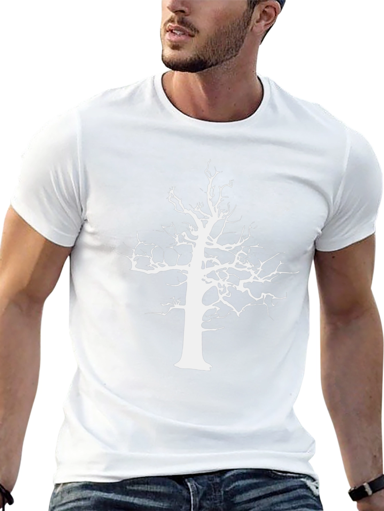 Mens Black Tree Graphic T-Shirt