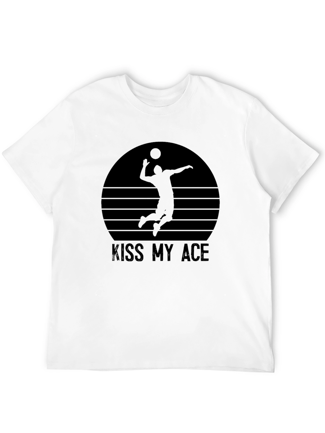 Kiss My Ace Volleyball Graphic Tee - Black