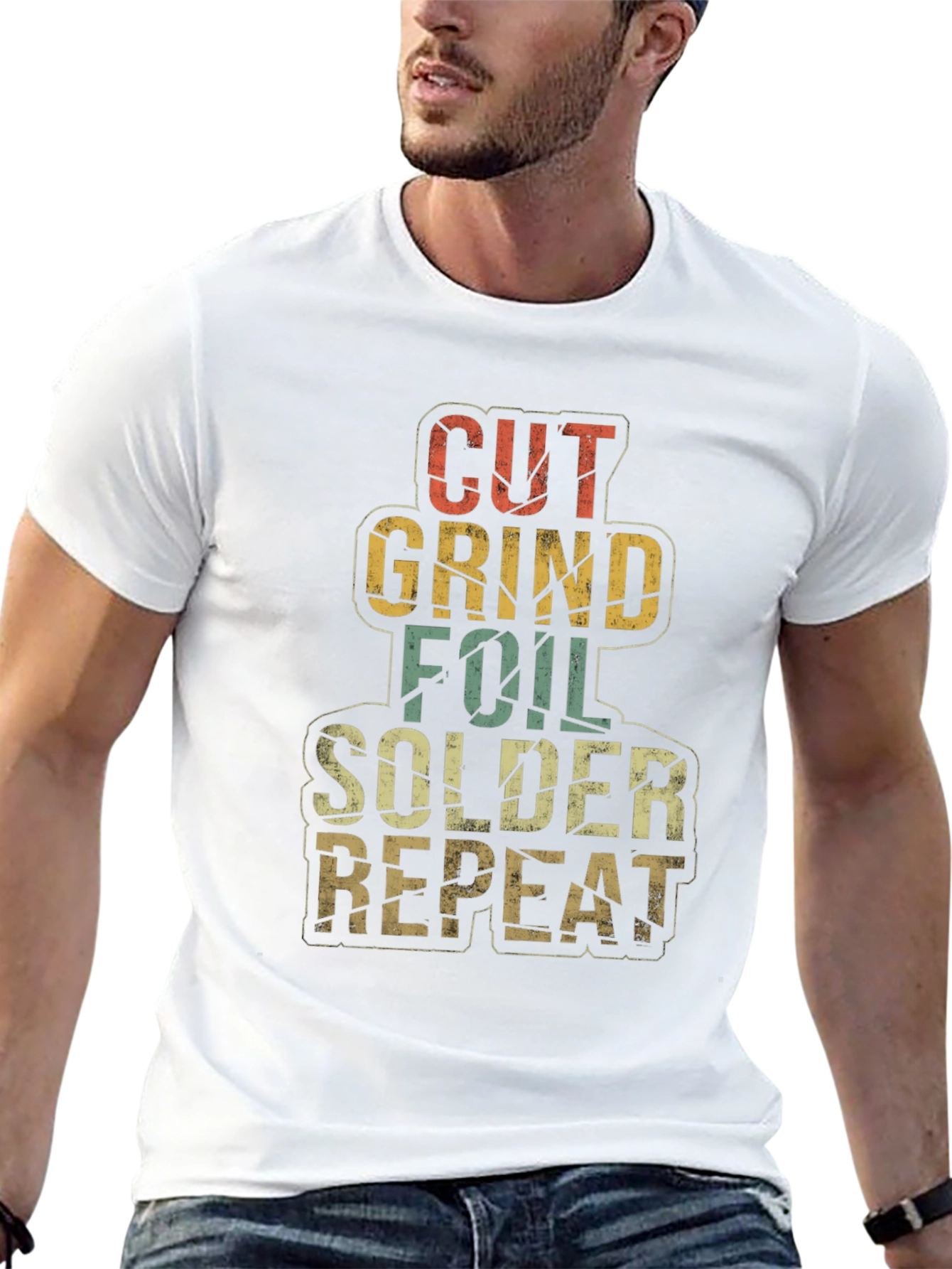 Cut Grind Foil Solder Repeat T-Shirt