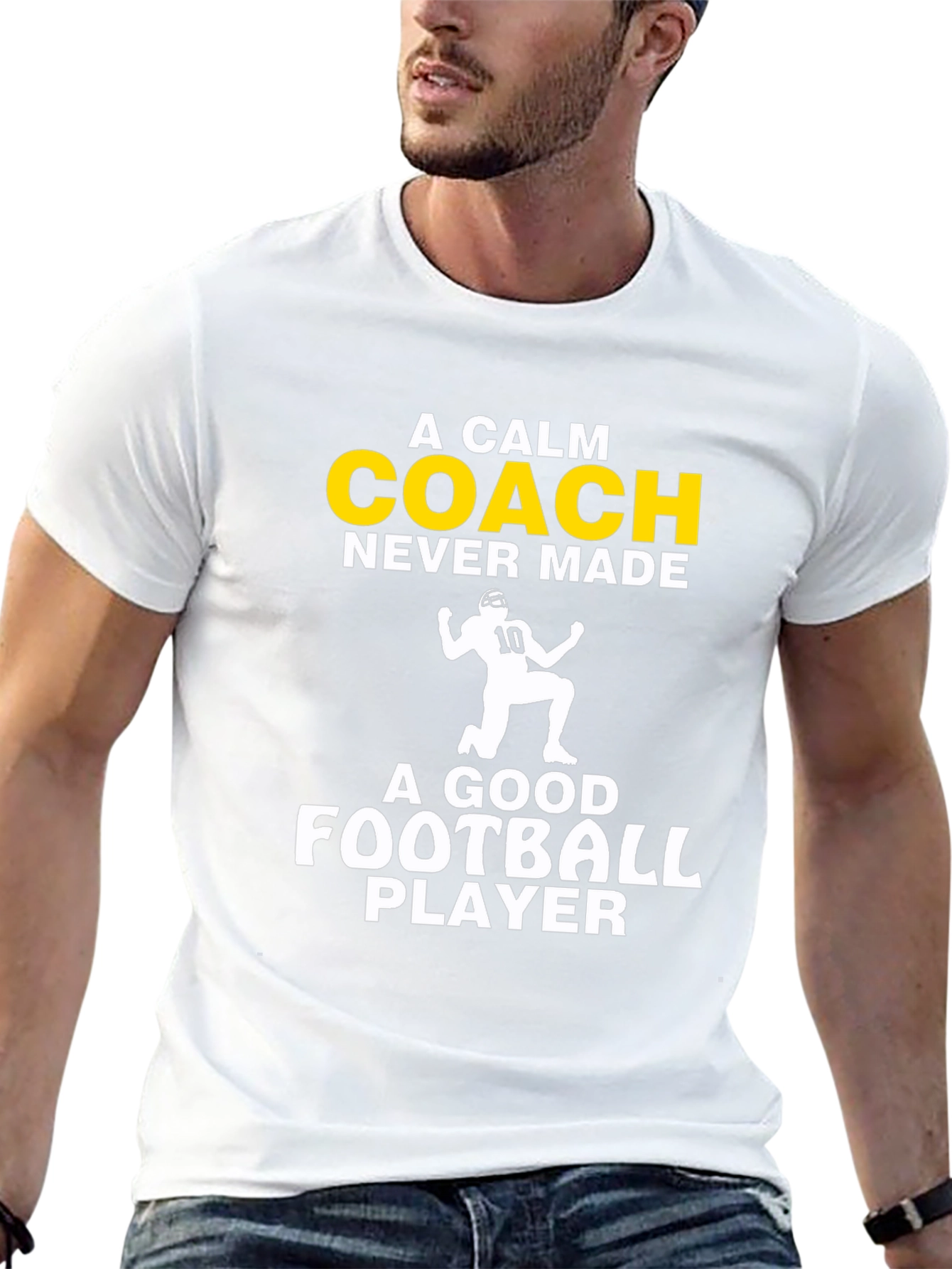 A Calm Coach Football Player T-Shirt