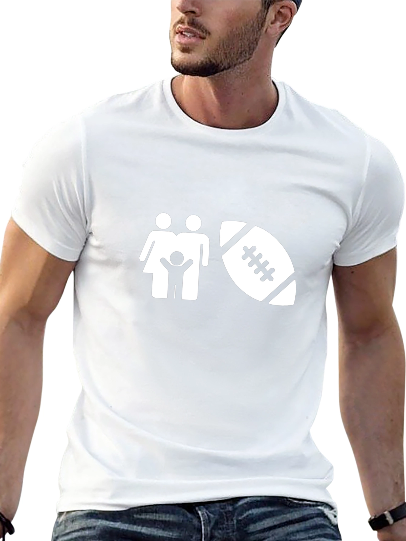 Football Family Black T-Shirt