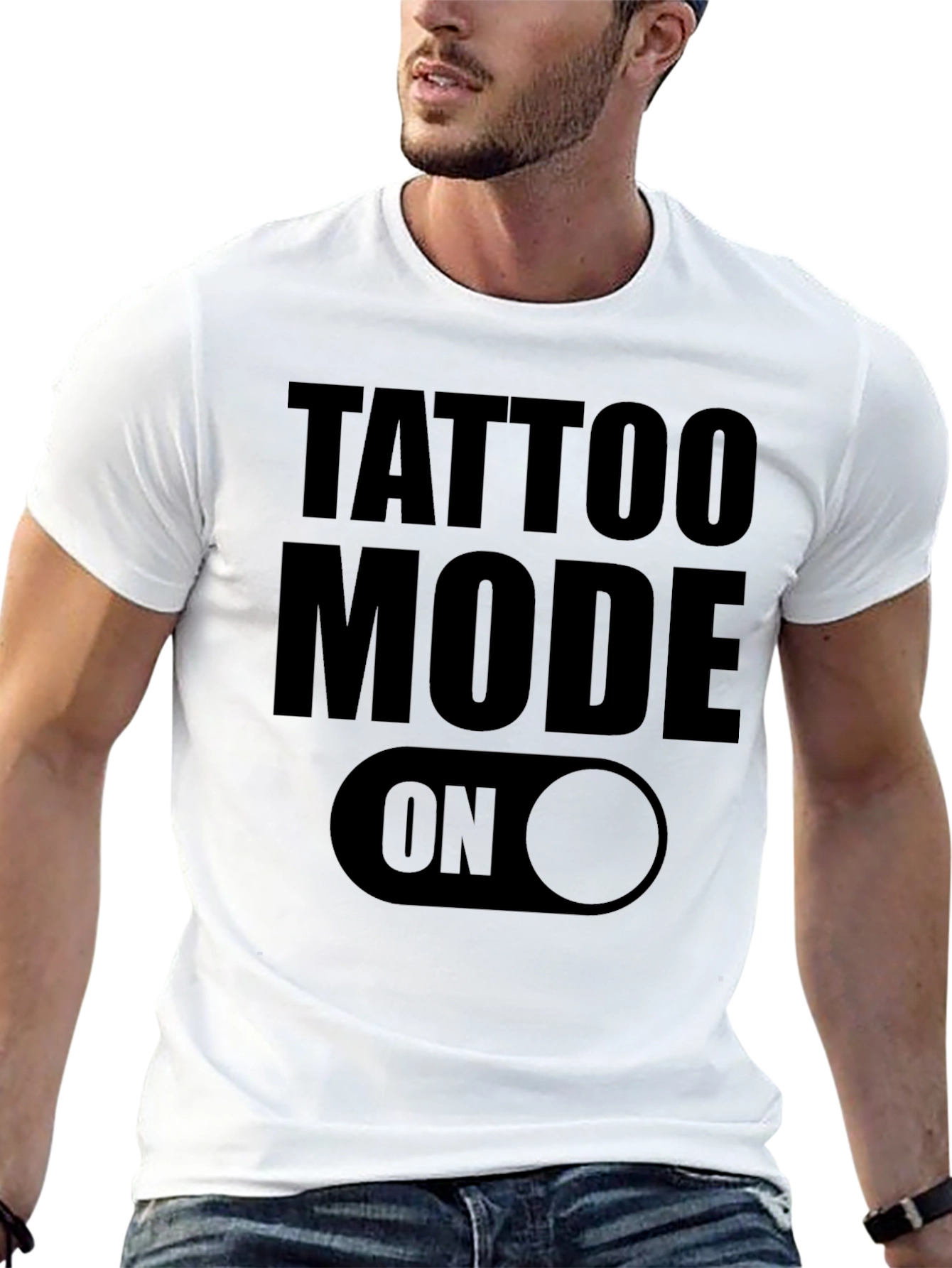 Tattoo Mode On Black Graphic Tee Shirt
