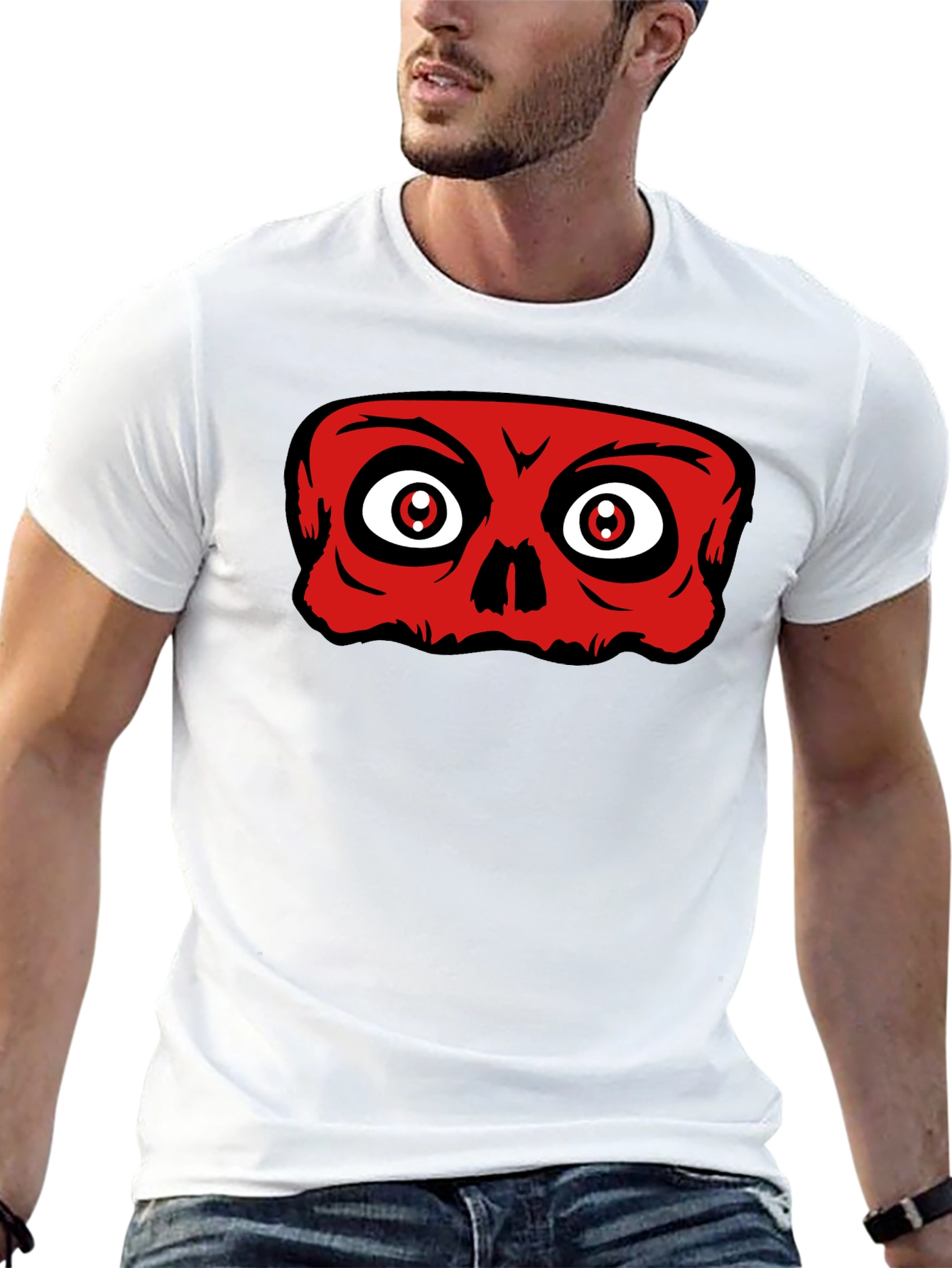 Red Skull Graphic Black T-Shirt