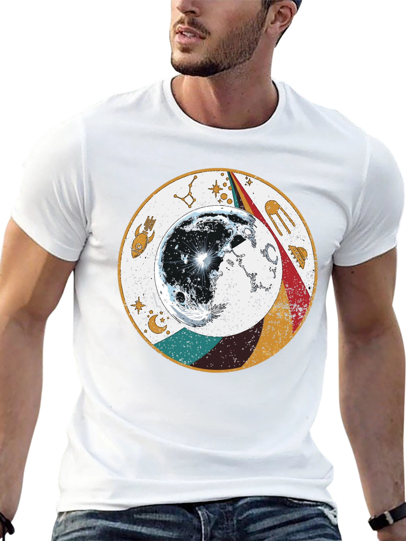 Retro Moon Zodiac Graphic Tee