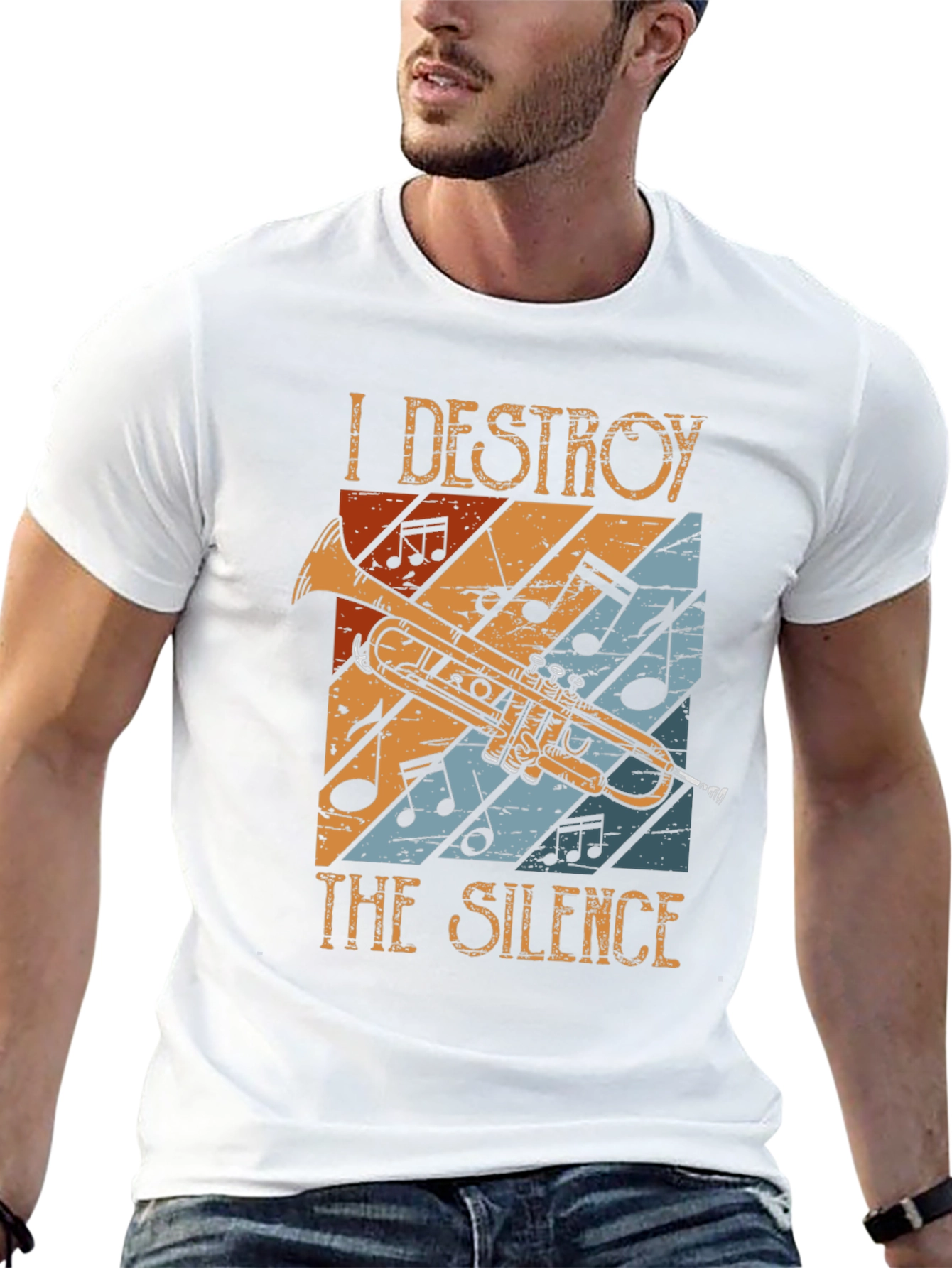 I Destroy The Silence Trumpet Graphic T-Shirt