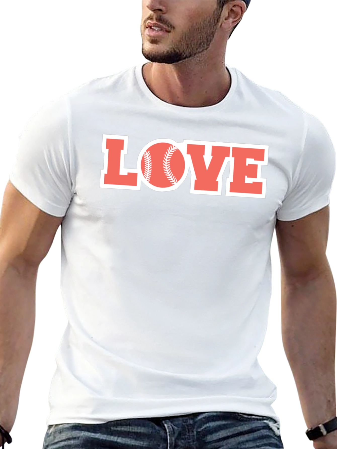 Baseball Love Graphic T-Shirt - Black