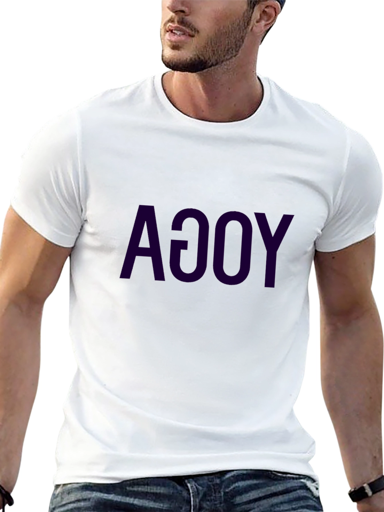 Yoga T-Shirt: Mens Black Graphic Tee