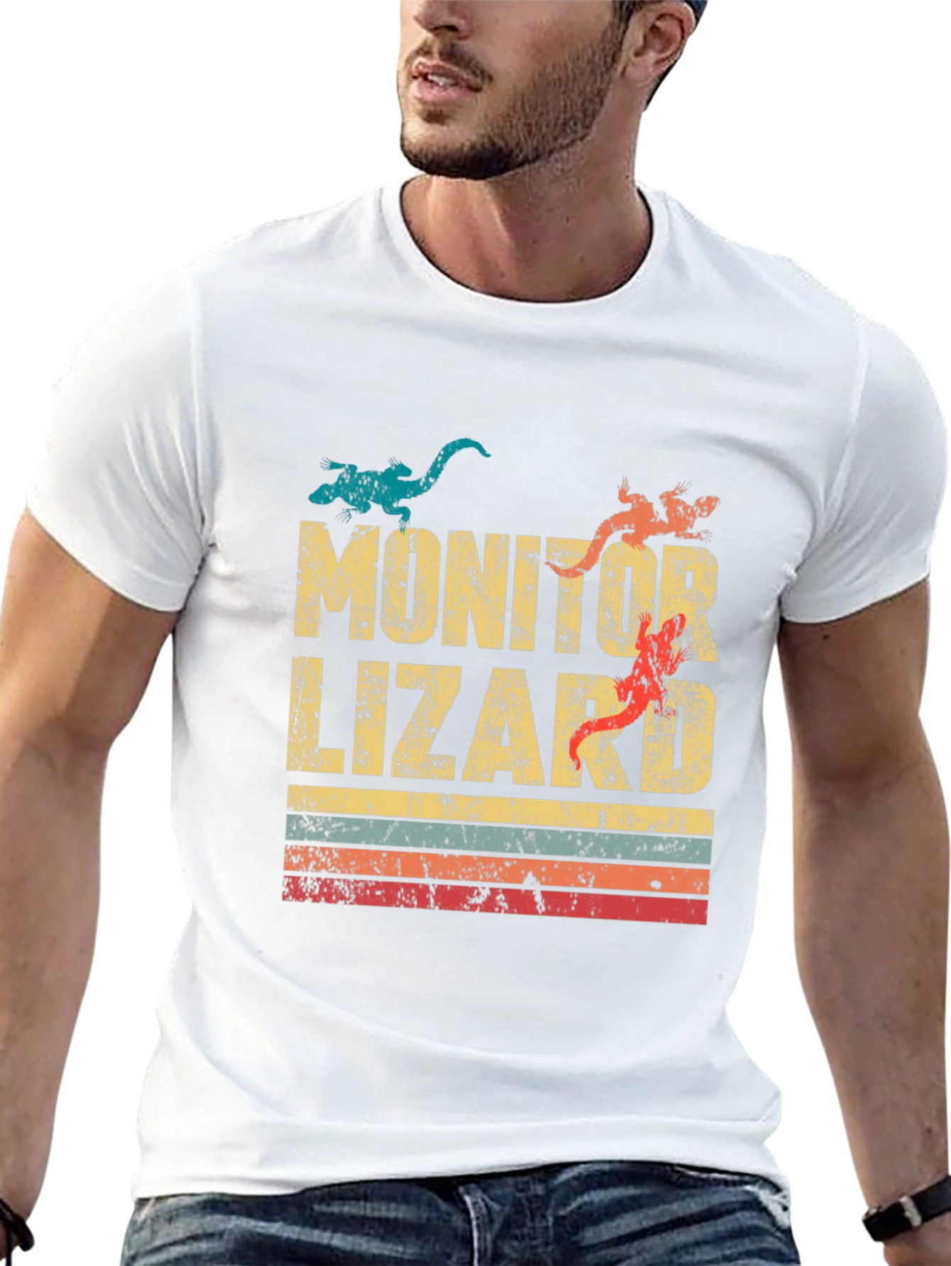 Monitor Lizard Retro T-Shirt