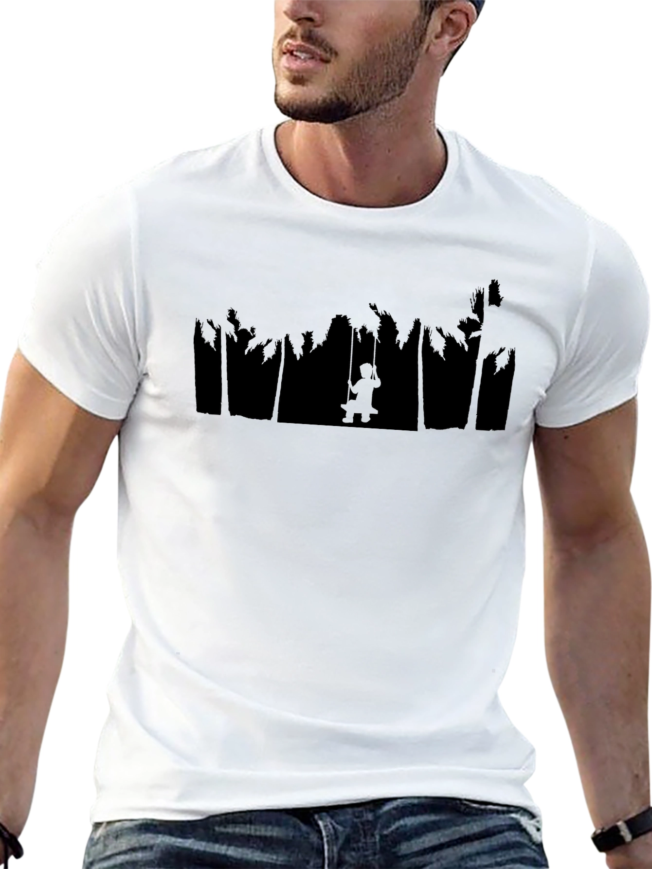 Palm Tree Swing Graphic T-Shirt