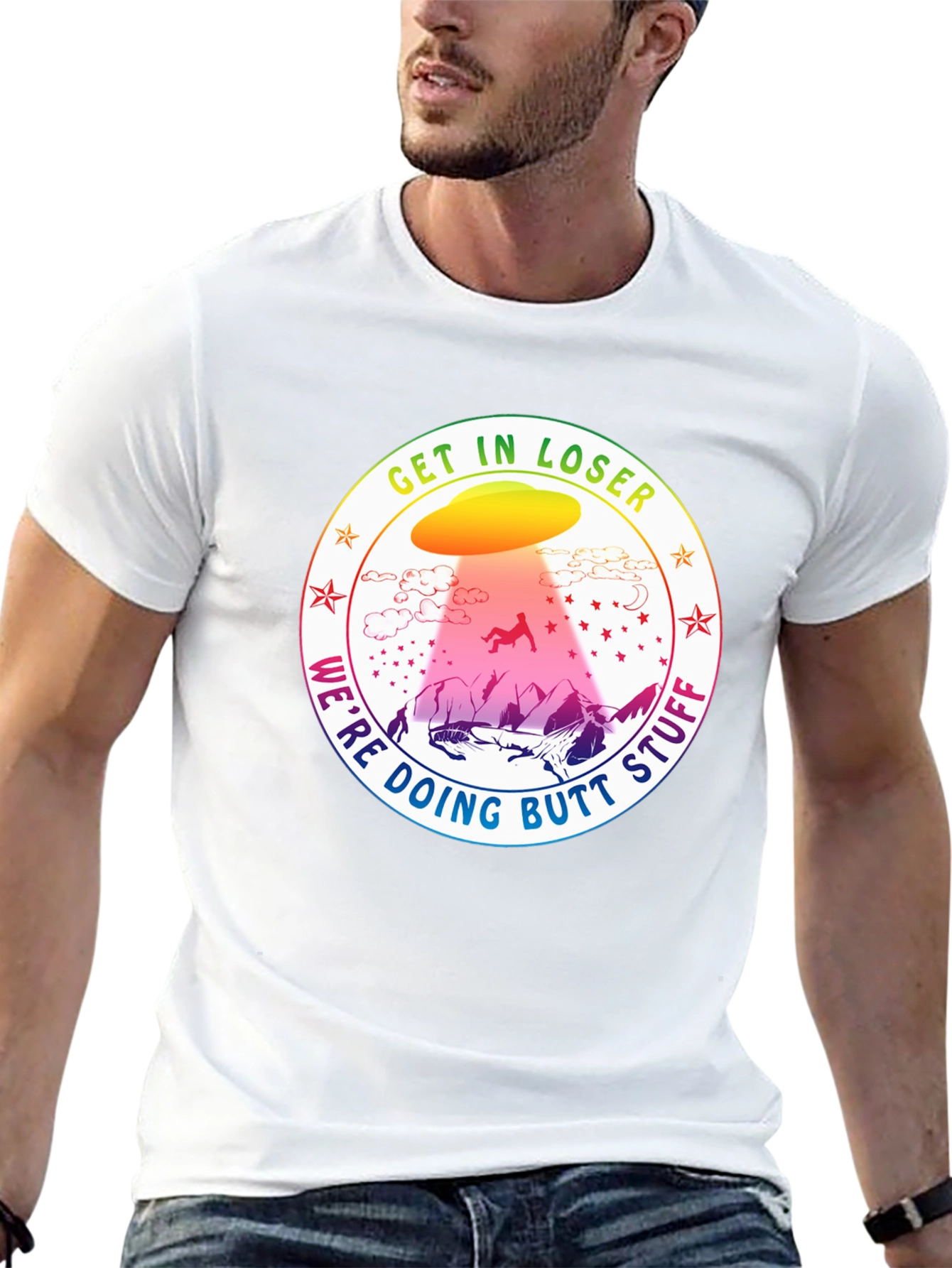 Get In Loser UFO Abduction T-Shirt