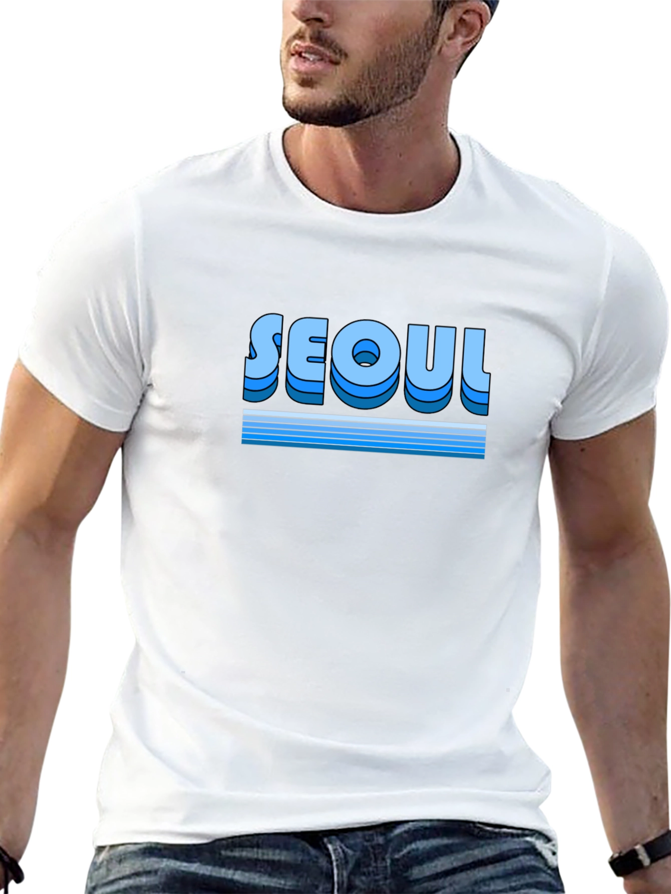 Seoul Retro Graphic Tee - Stylish City Pride