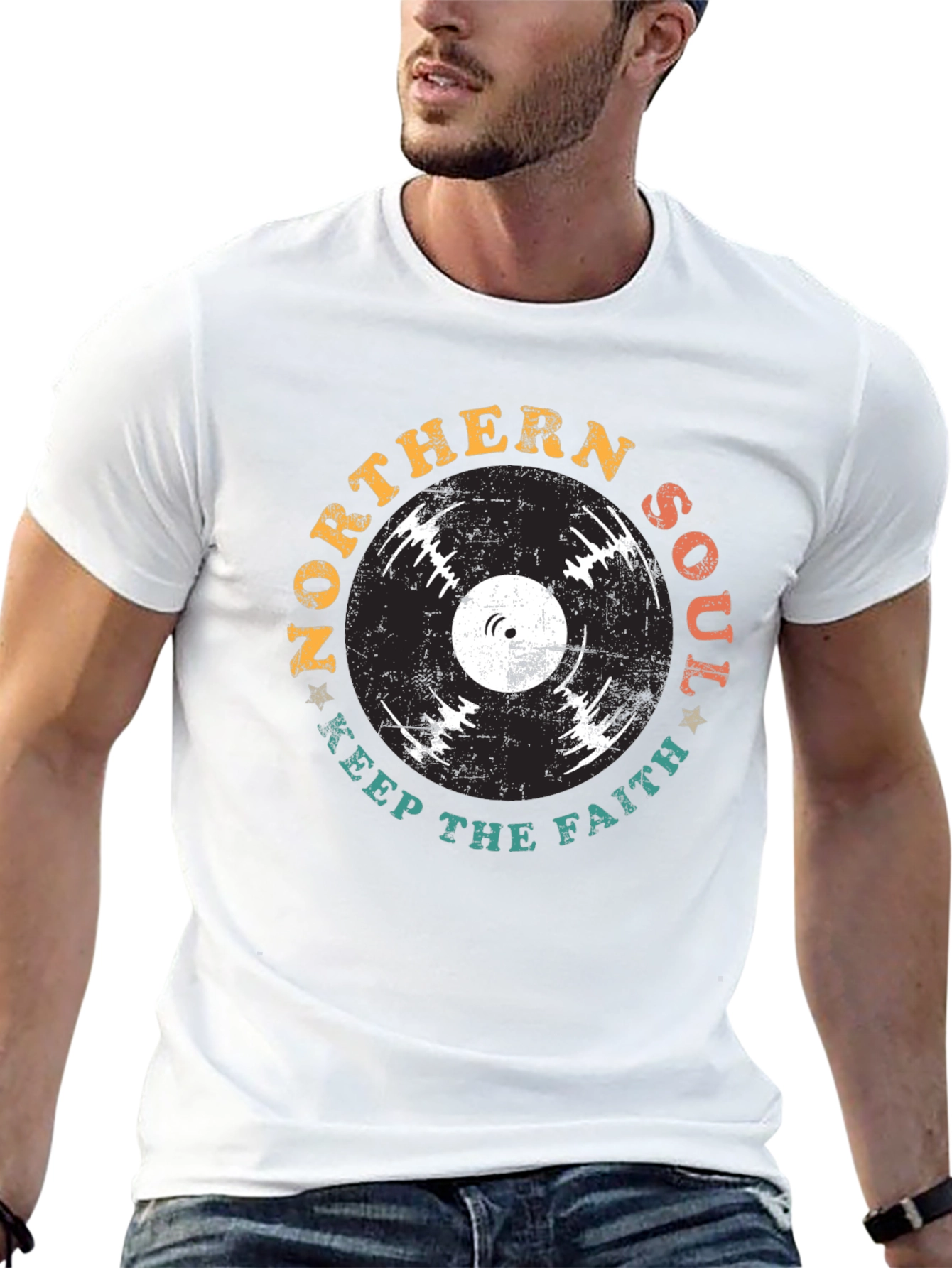 Northern Soul Keep The Faith Retro Style T-Shirt