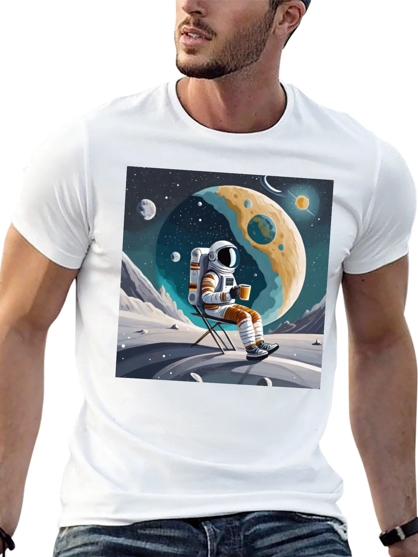Astronaut Coffee Break Graphic Tee