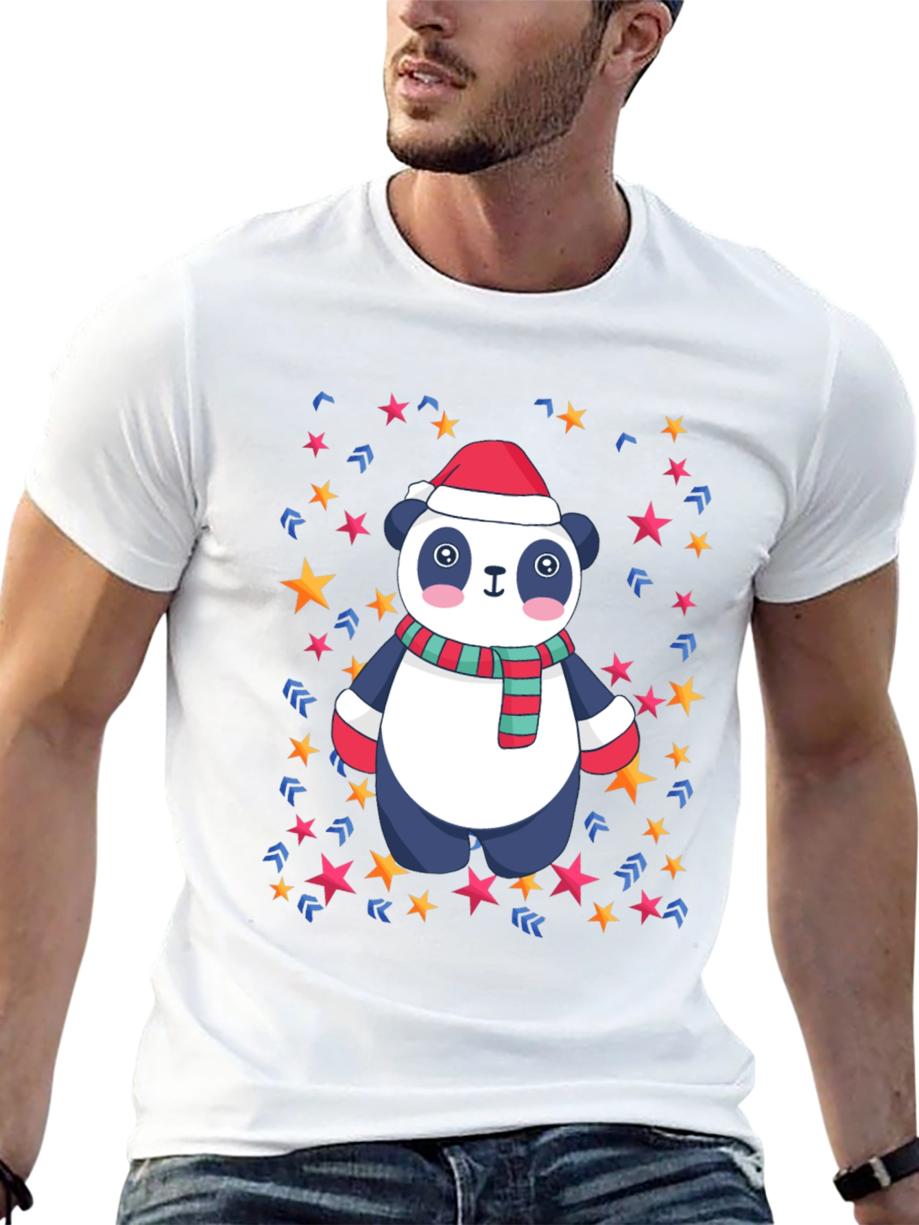 Festive Panda Christmas T-Shirt