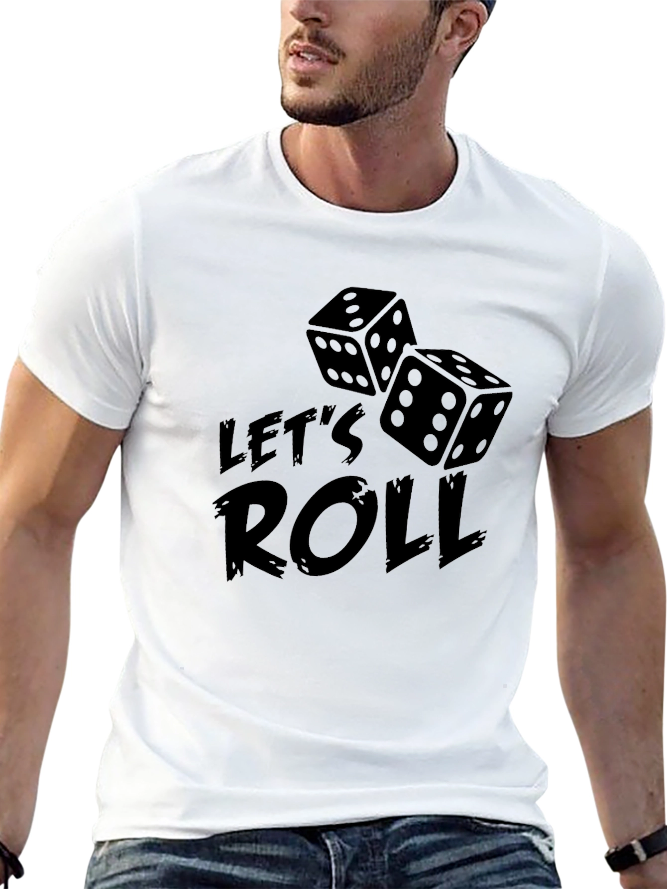 Lets Roll Dice Graphic Tee - Lucky Casual Shirt