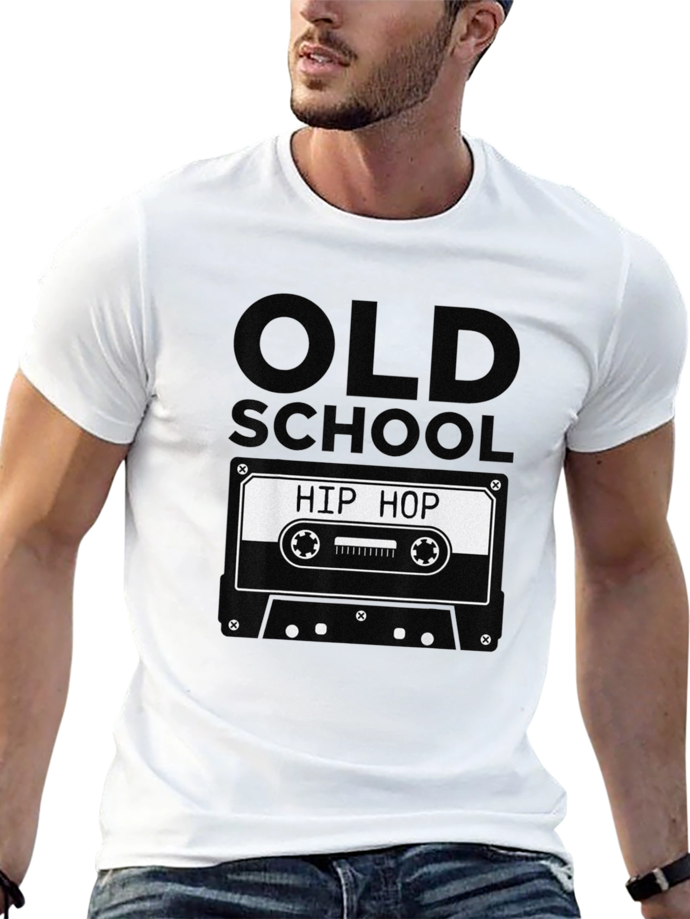Old School Hip Hop Cassette Tape Graphic T-Shirt