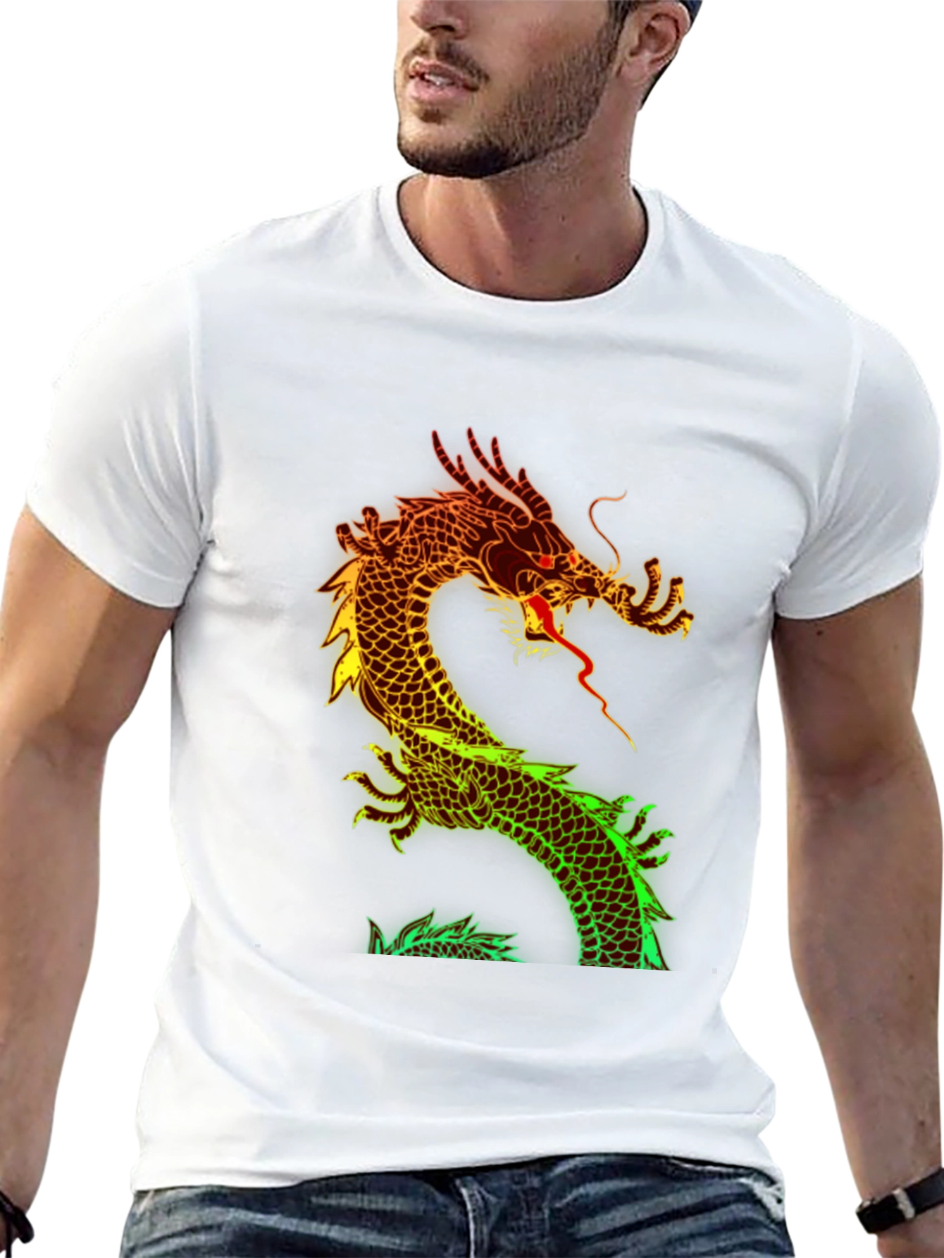 Neon Dragon Graphic Tee
