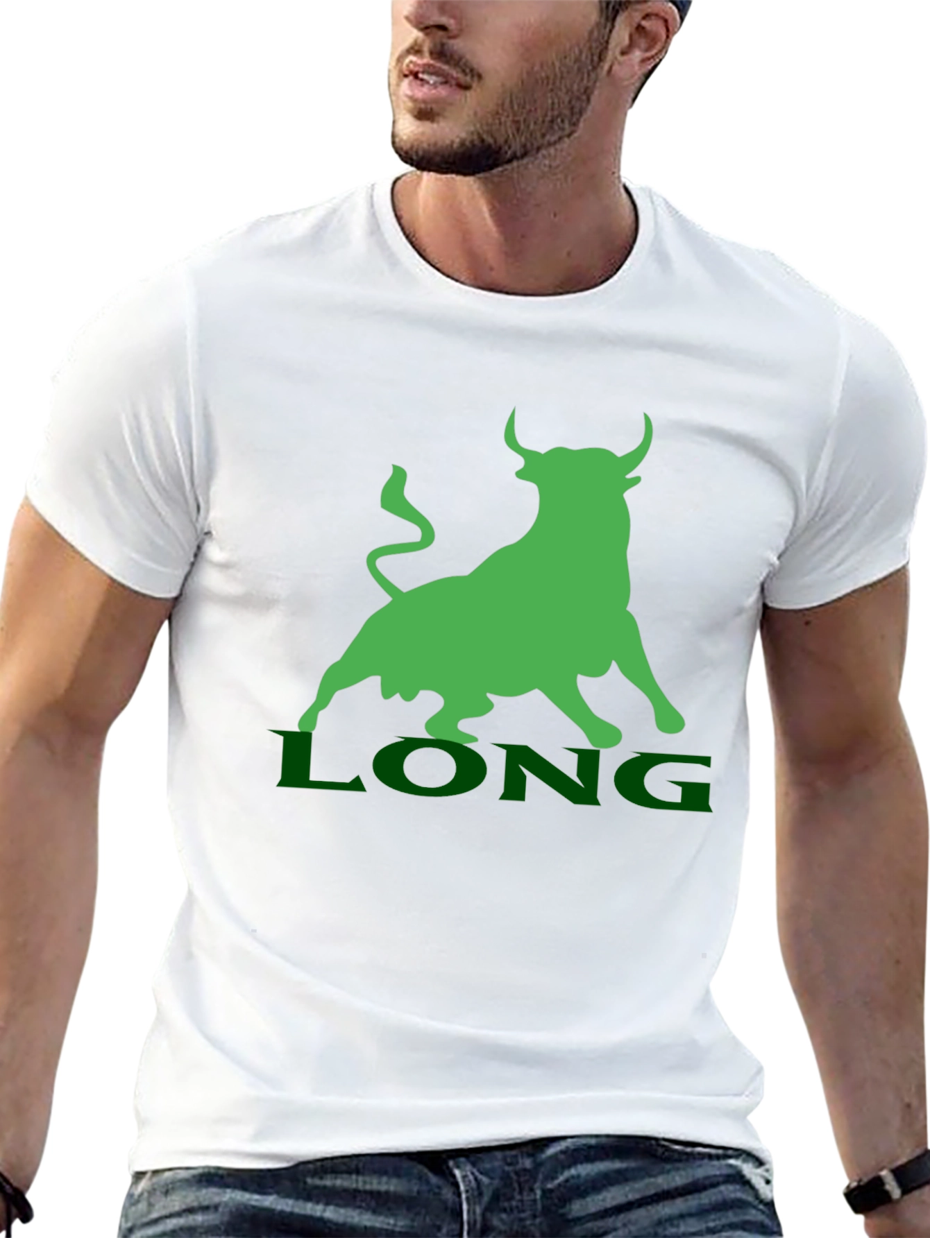 Bull Market T-Shirt - Green LONG Design