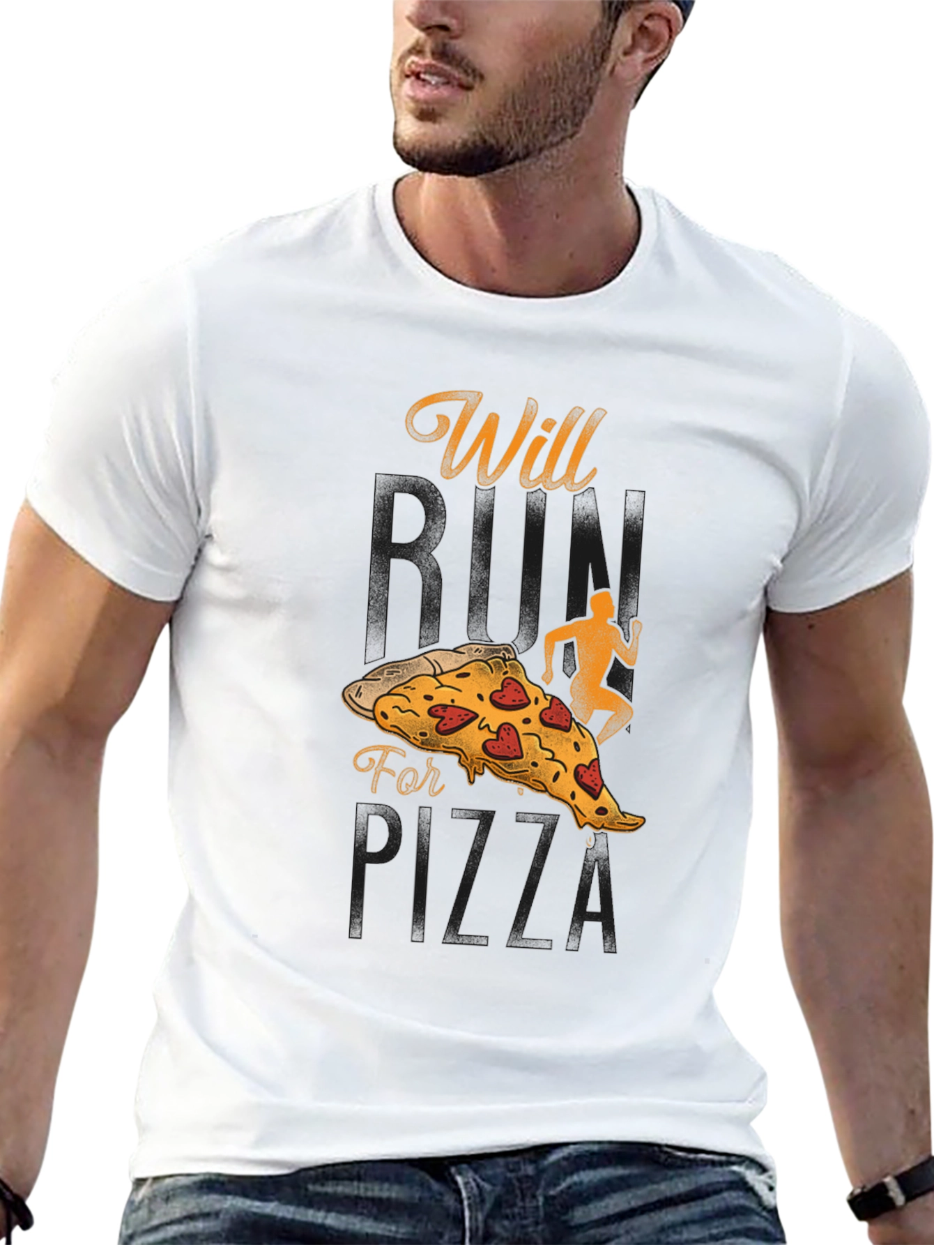 Will Run for Pizza Graphic Tee