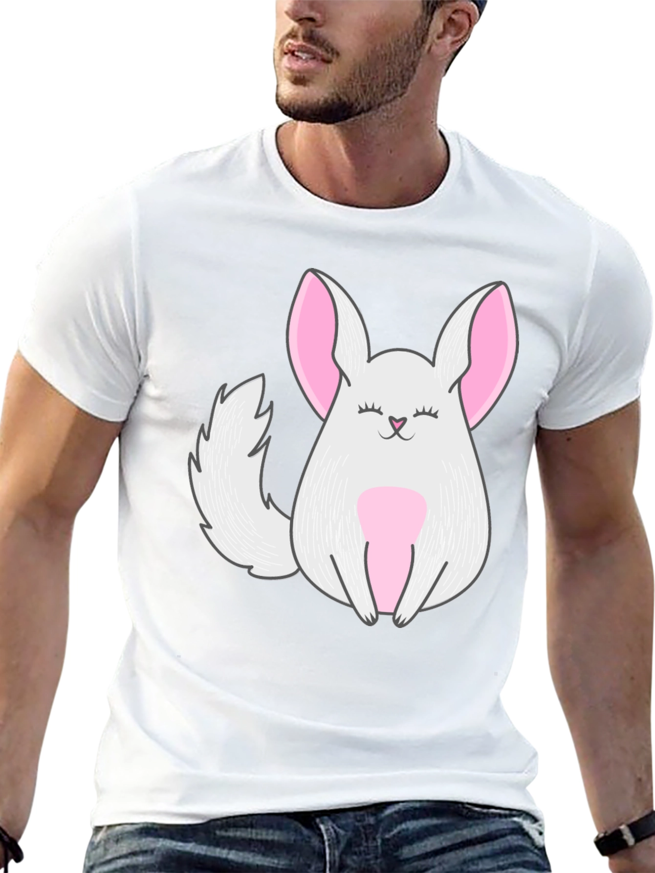 Cute Chinchilla Graphic Tee - Black Unisex Shirt