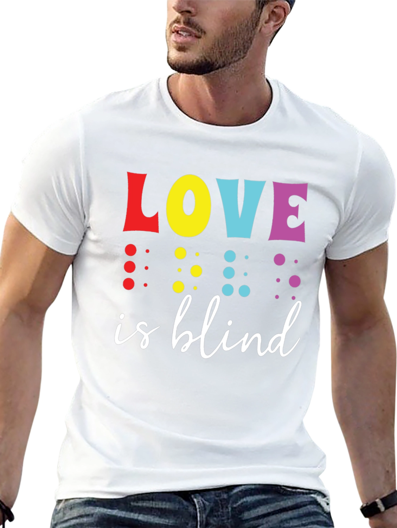 Love is Blind T-Shirt - Unisex Black Cotton Tee