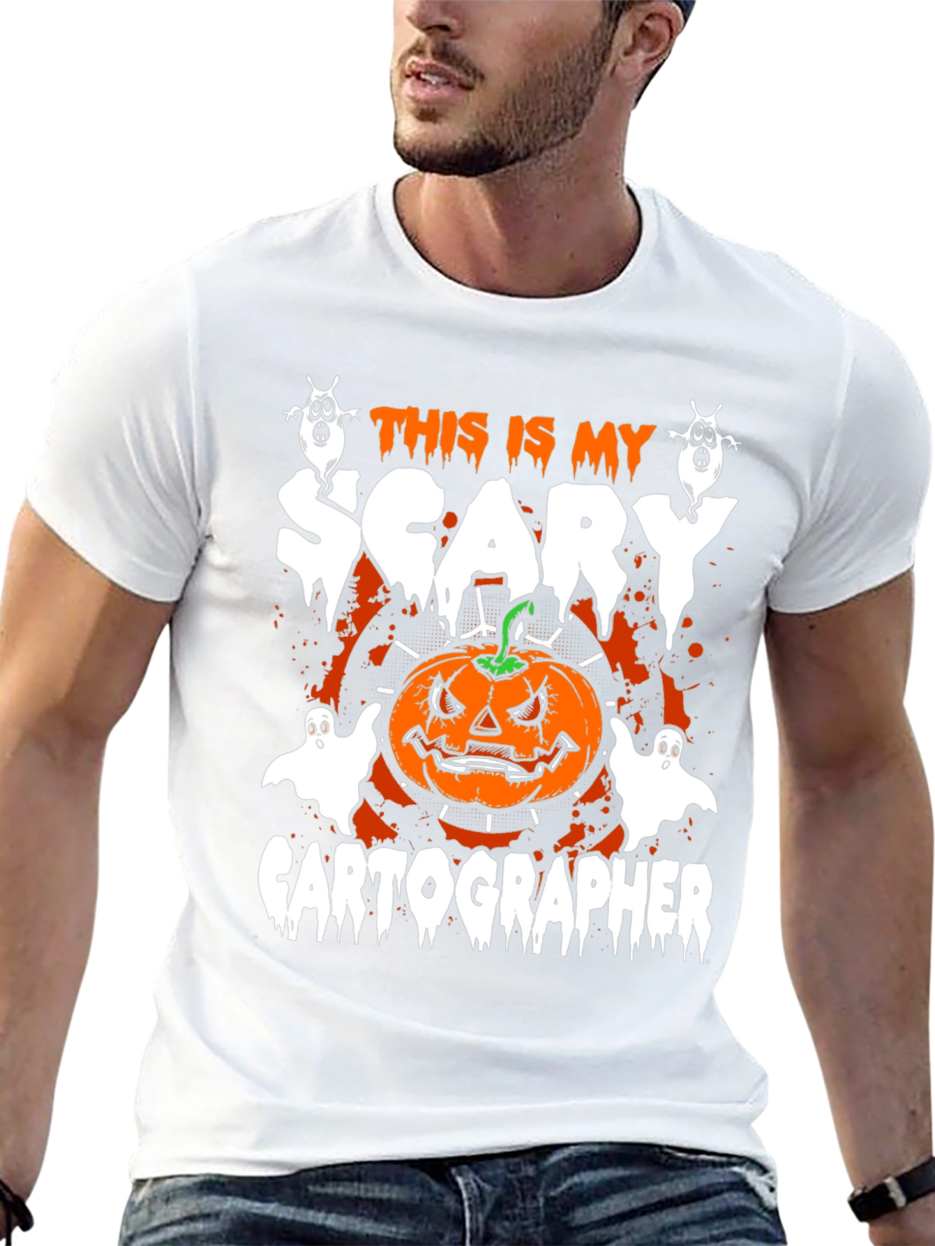 Scary Cartographer Halloween T-Shirt