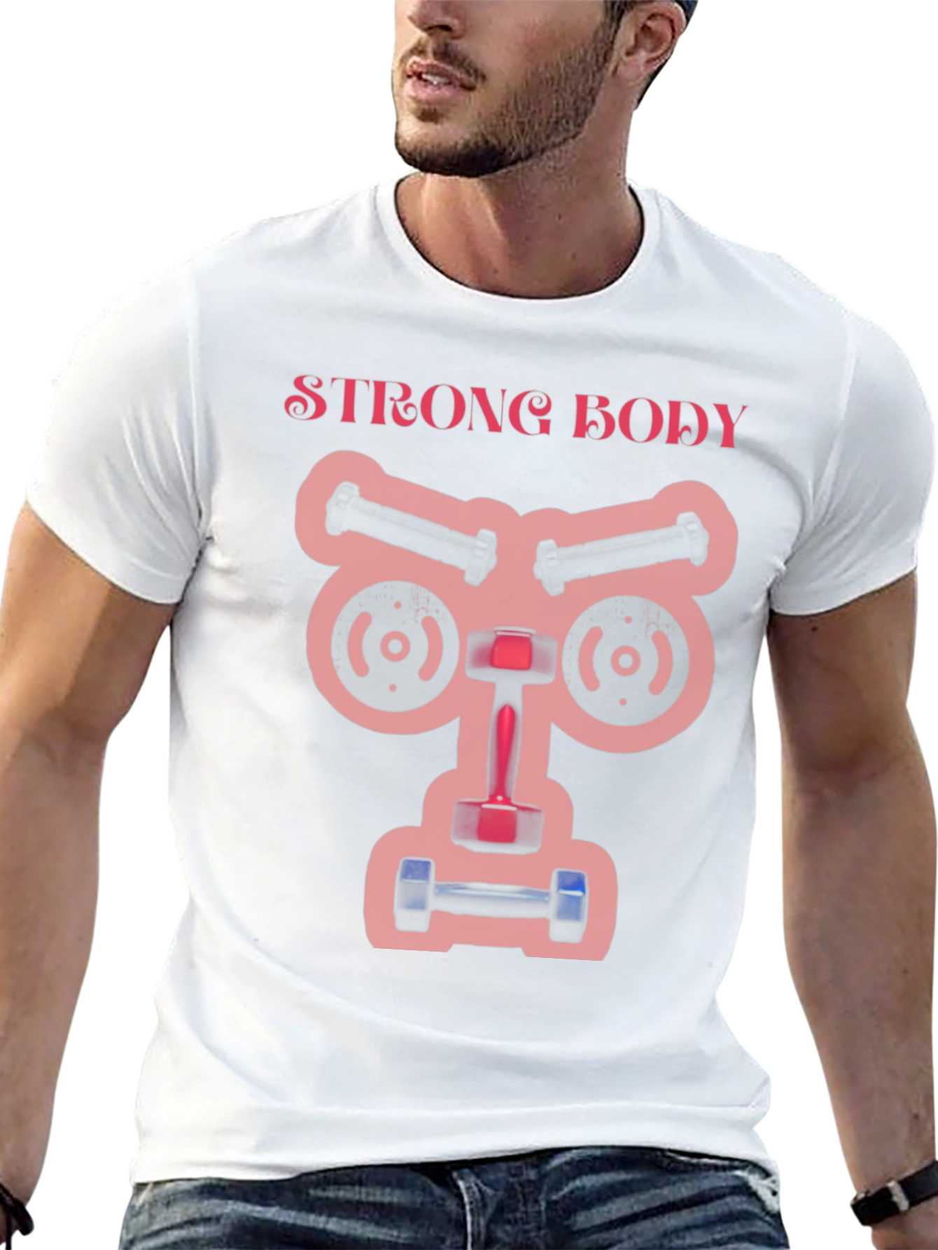Strong Body Black Graphic T-Shirt