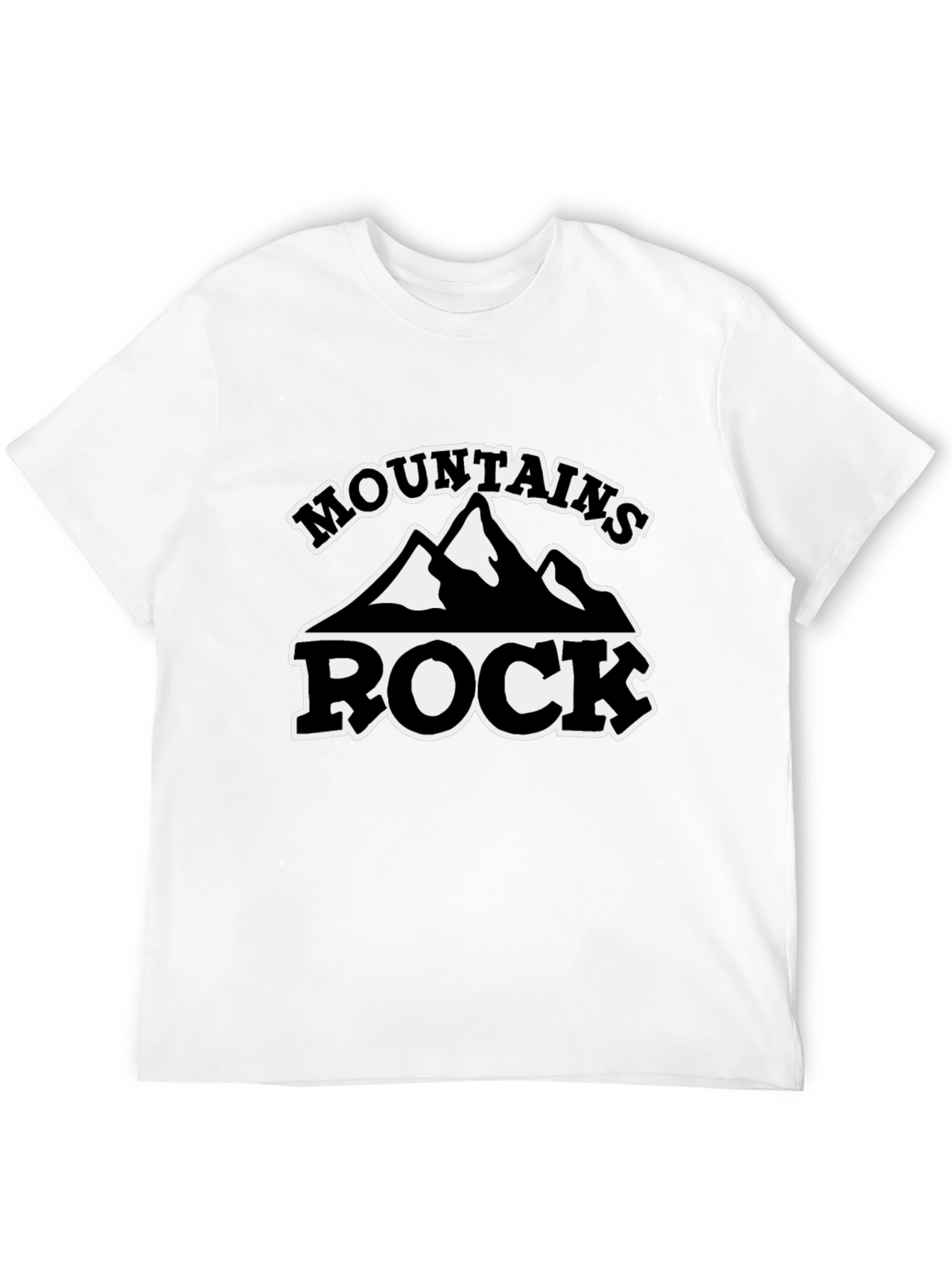 Mountains Rock T-Shirt - Black Graphic Tee