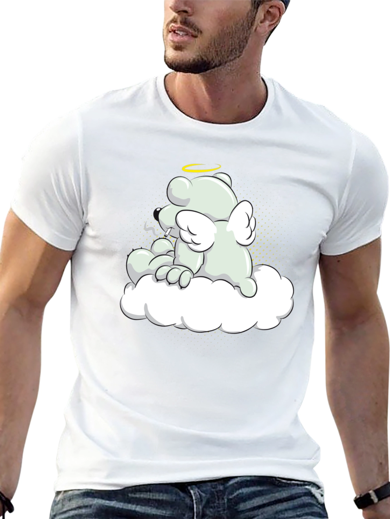 Angel Bear Graphic Tee - Relaxed Comfort