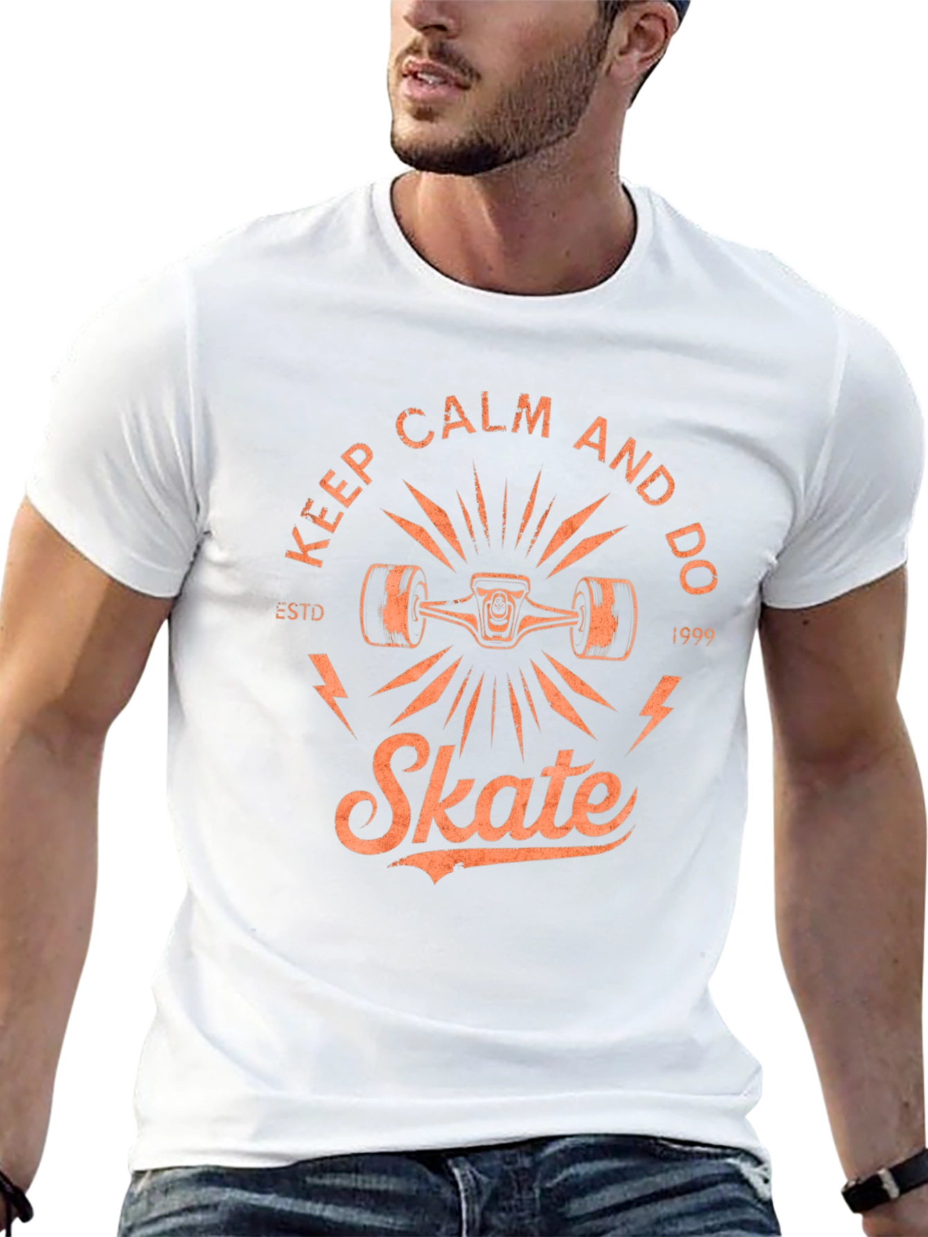 Keep Calm and Do Skate Black Graphic Tee