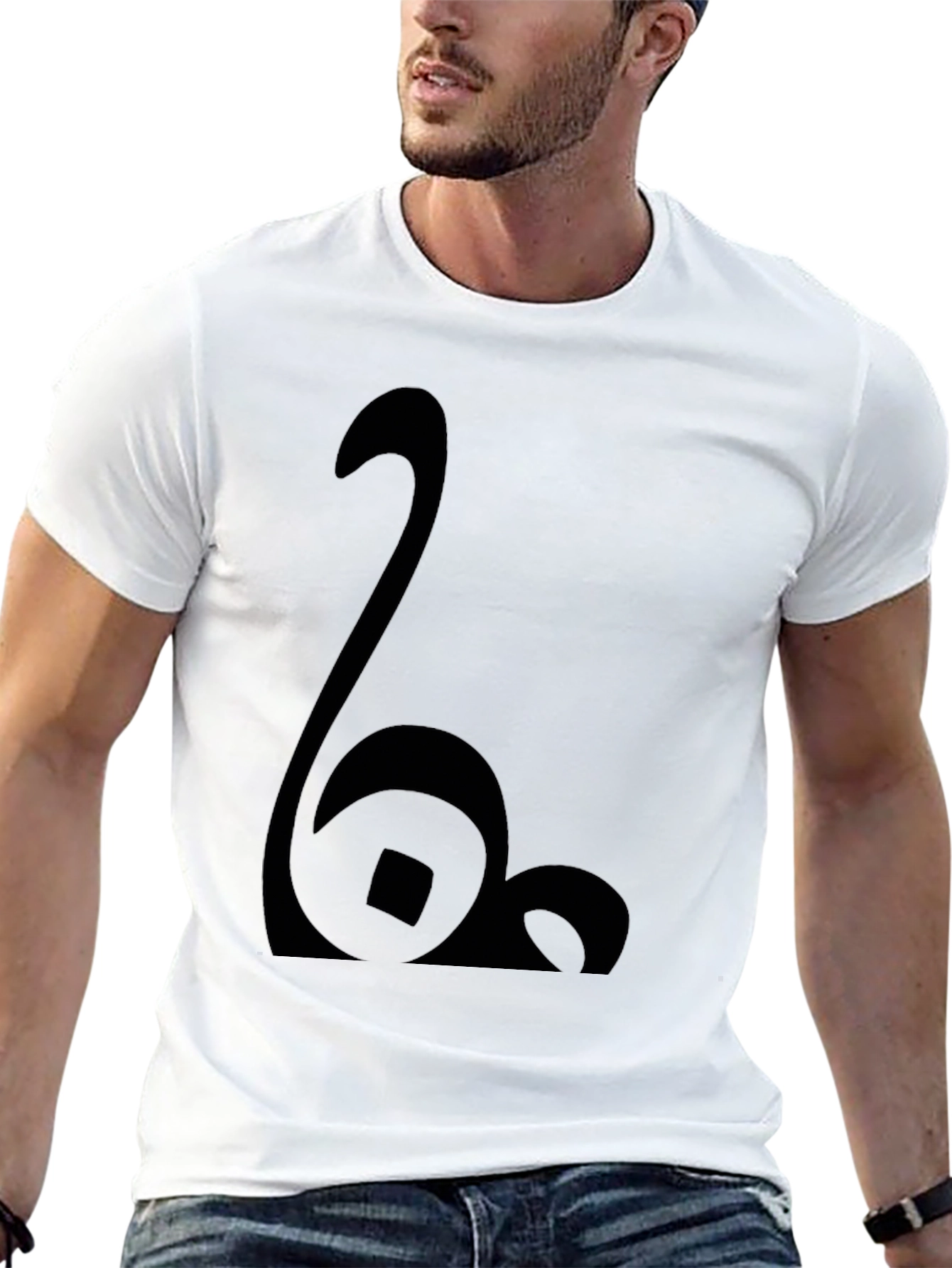 Modern Black Graphic Tee - Abstract Design