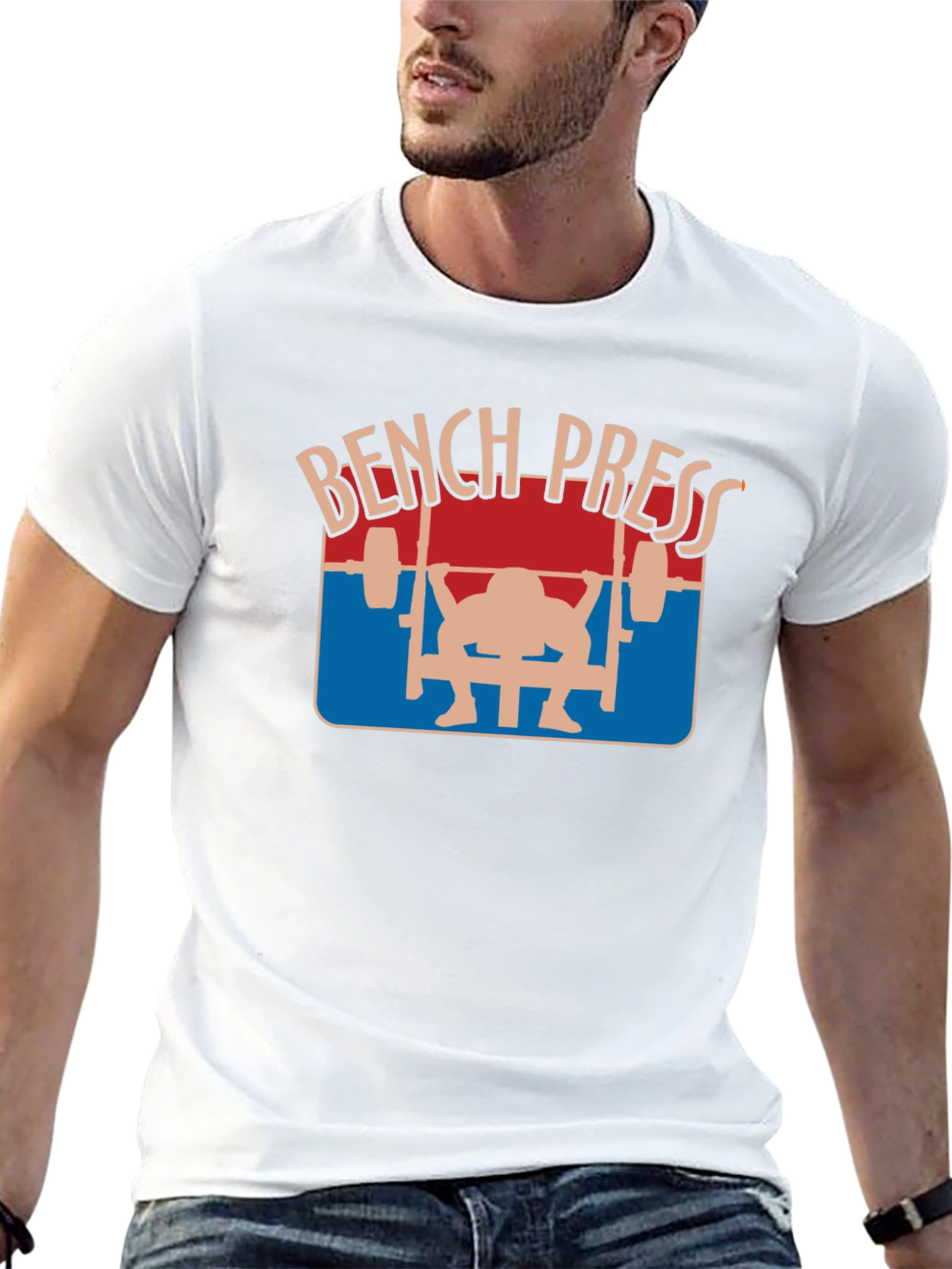 Bench Press Graphic Tee - Workout Motivation