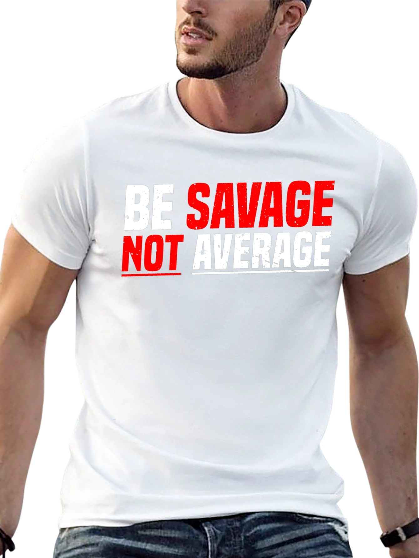 Be Savage Not Average Black T-Shirt