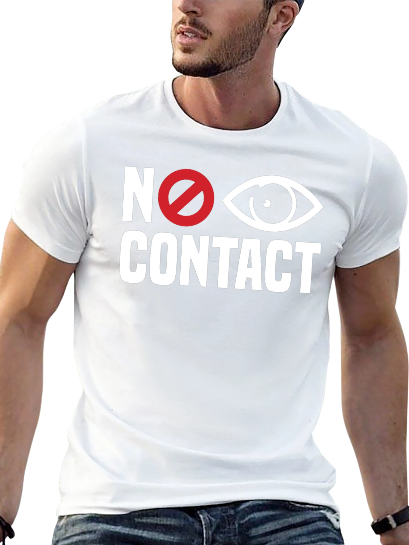 No Eye Contact Graphic Tee - Black T-Shirt
